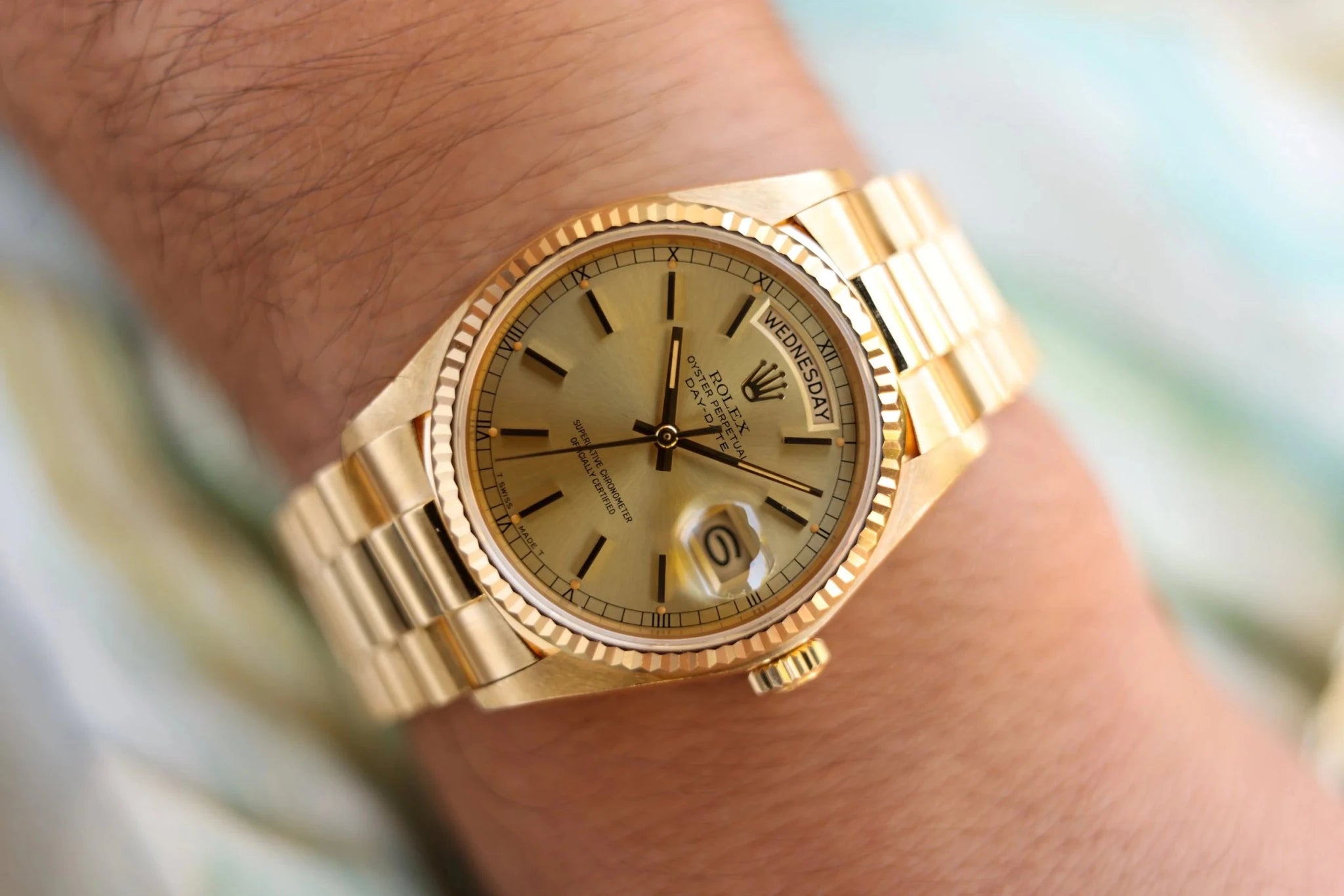 1981 Rolex Day-Date Ref. 18038 | Champagne Dial | Box and Papers - Sierra Time Co