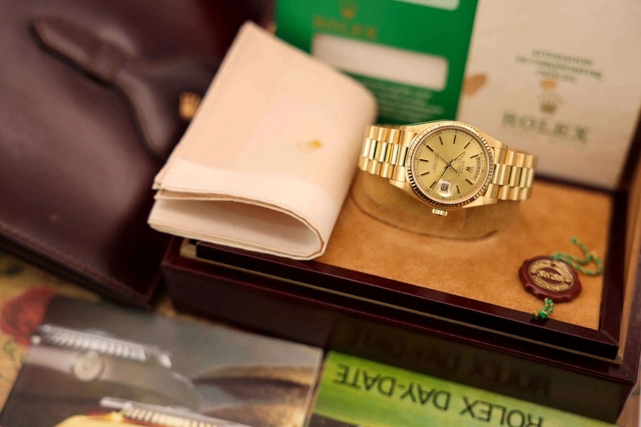 1981 Rolex Day-Date Ref. 18038 | Champagne Dial | Box and Papers - Sierra Time Co