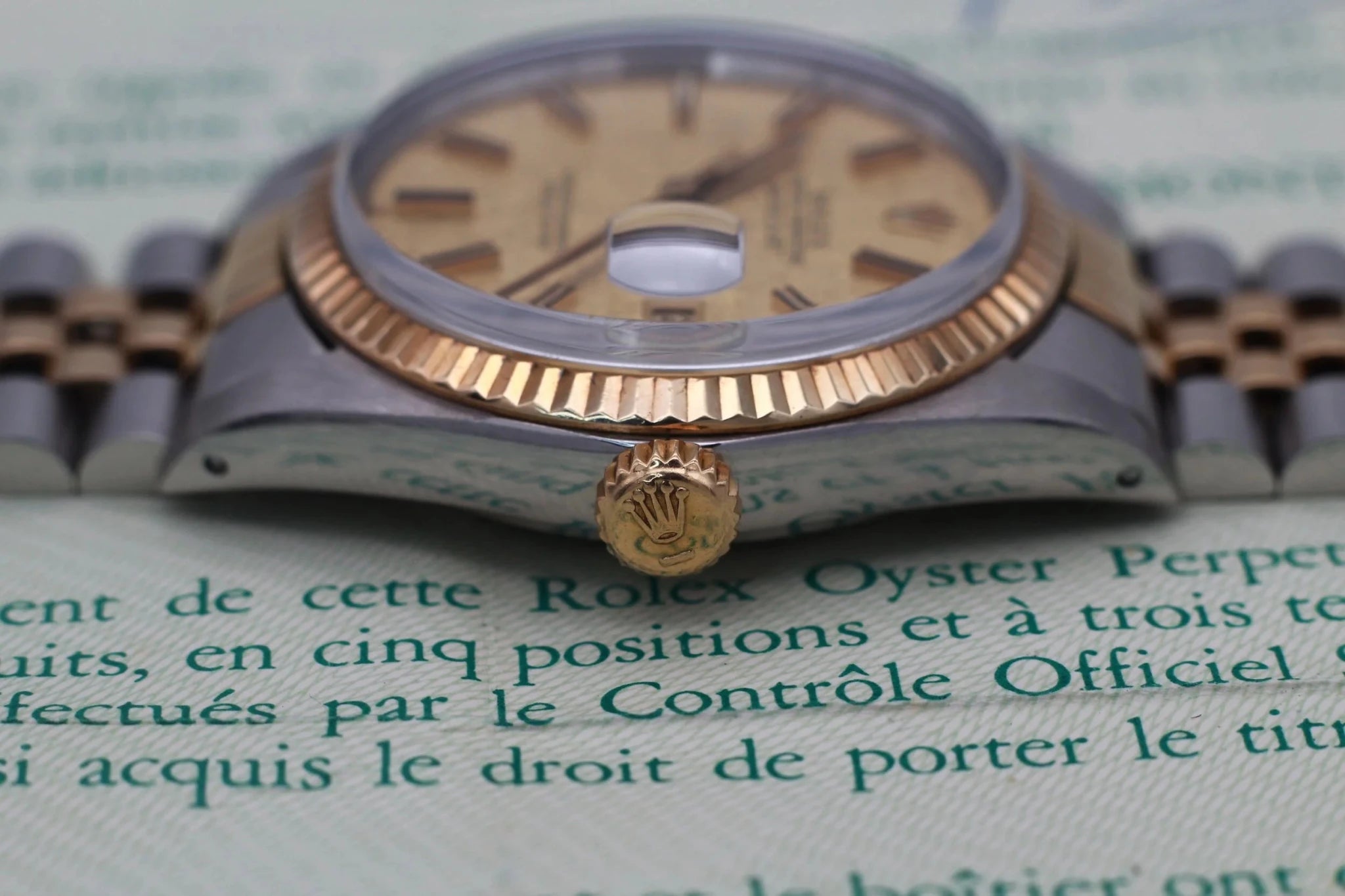 1982 Rolex Datejust Ref. 16013 Linen Dial | Box and Papers - Sierra Time Co