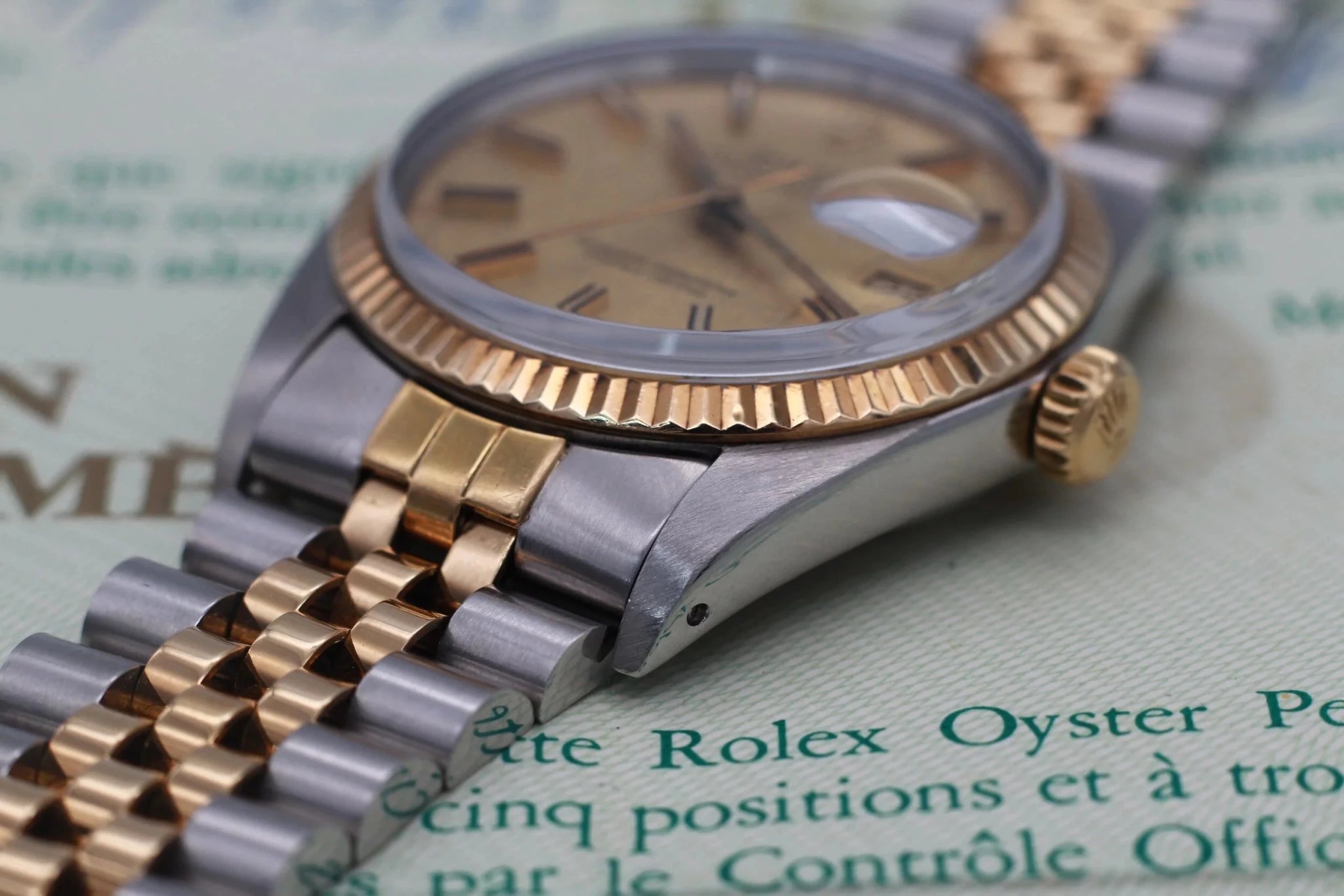1982 Rolex Datejust Ref. 16013 Linen Dial | Box and Papers - Sierra Time Co