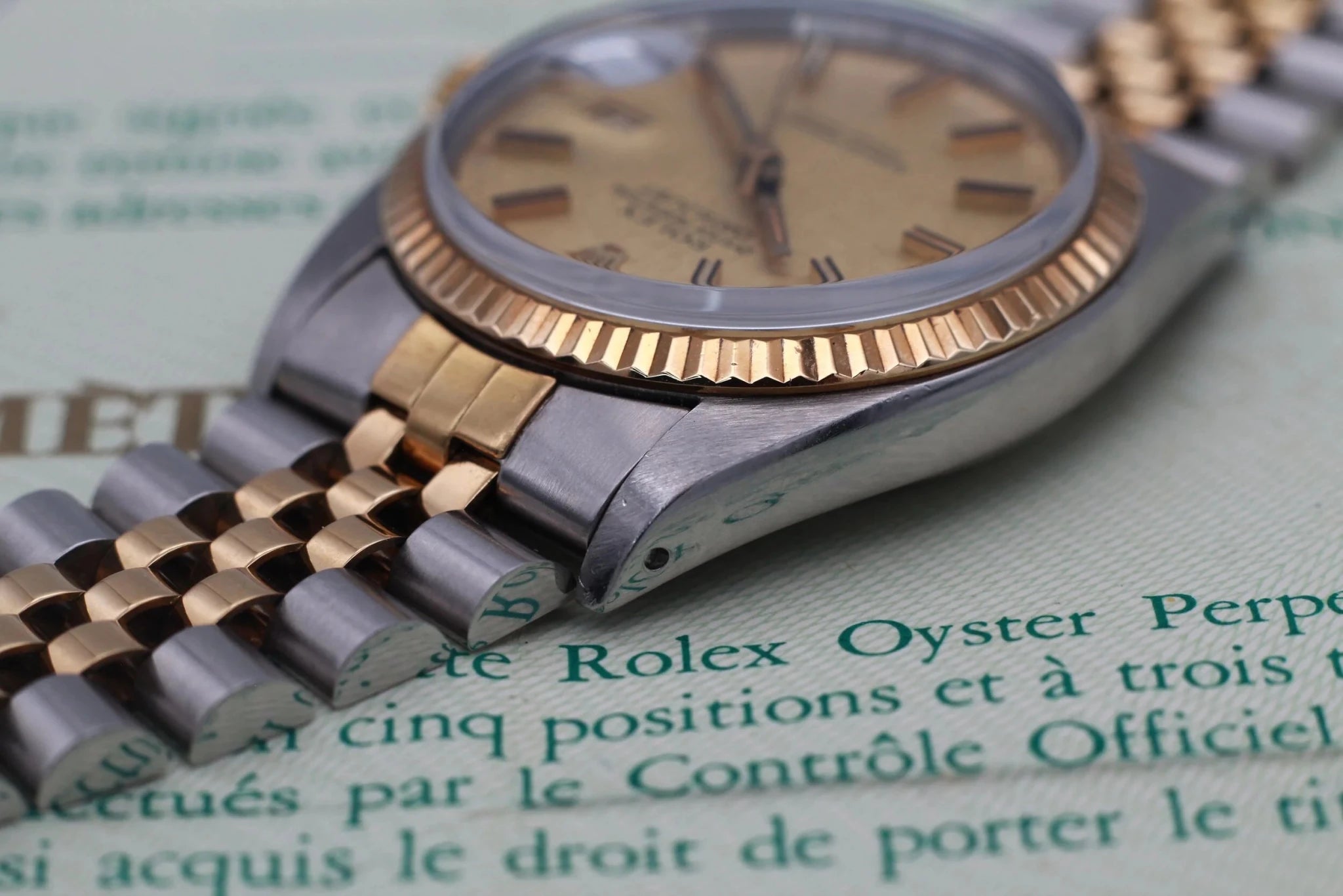1982 Rolex Datejust Ref. 16013 Linen Dial | Box and Papers - Sierra Time Co