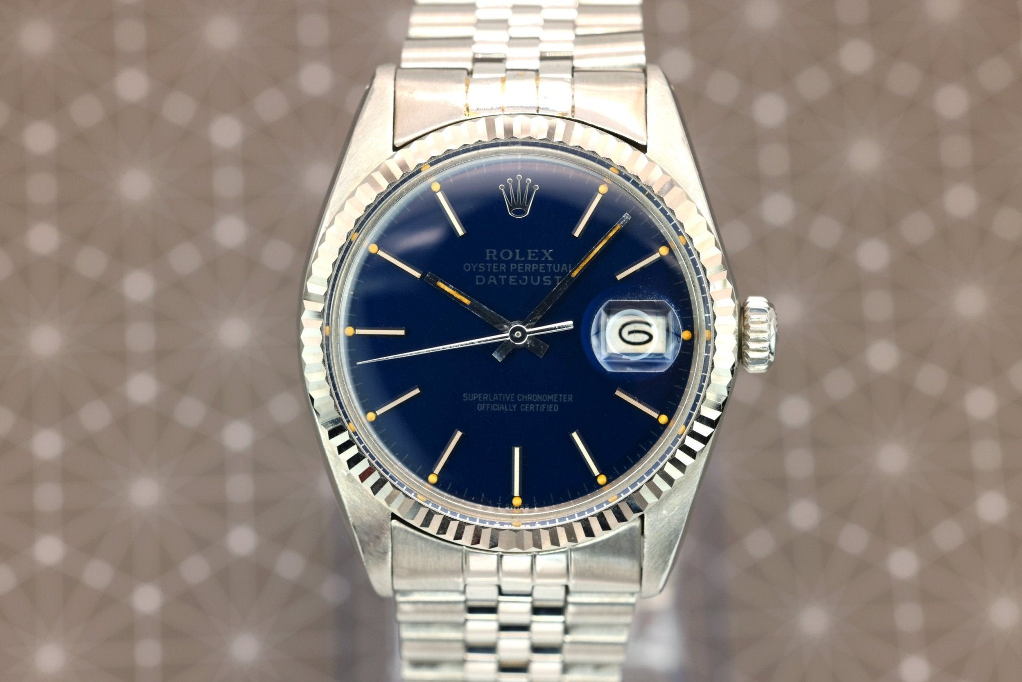1983 Rolex Datejust Ref. 16014 | Dark Blue Dial | Box and Papers - Sierra Time Co