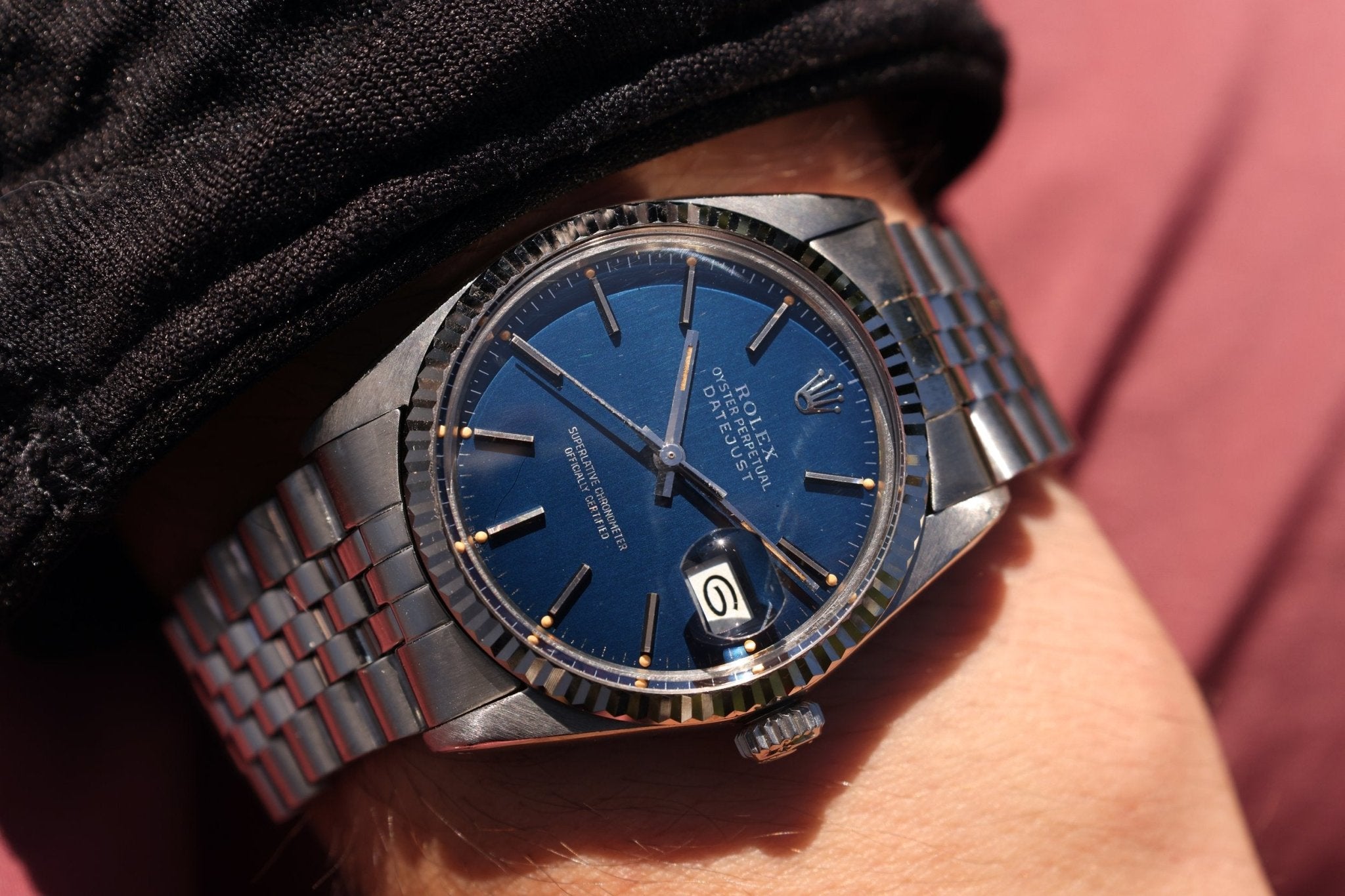 1983 Rolex Datejust Ref. 16014 | Dark Blue Dial | Box and Papers - Sierra Time Co