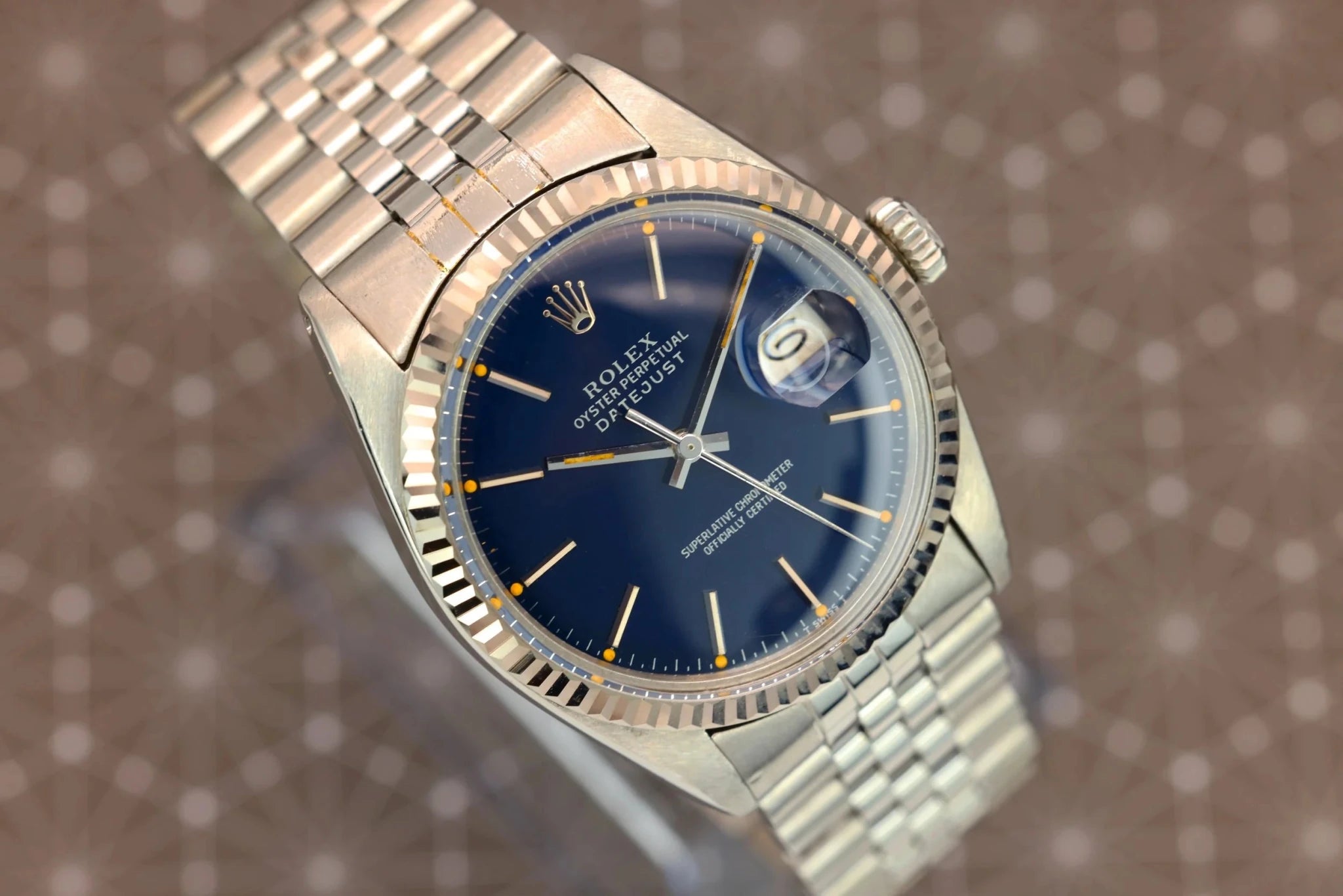 1983 Rolex Datejust Ref. 16014 | Dark Blue Dial | Box and Papers - Sierra Time Co