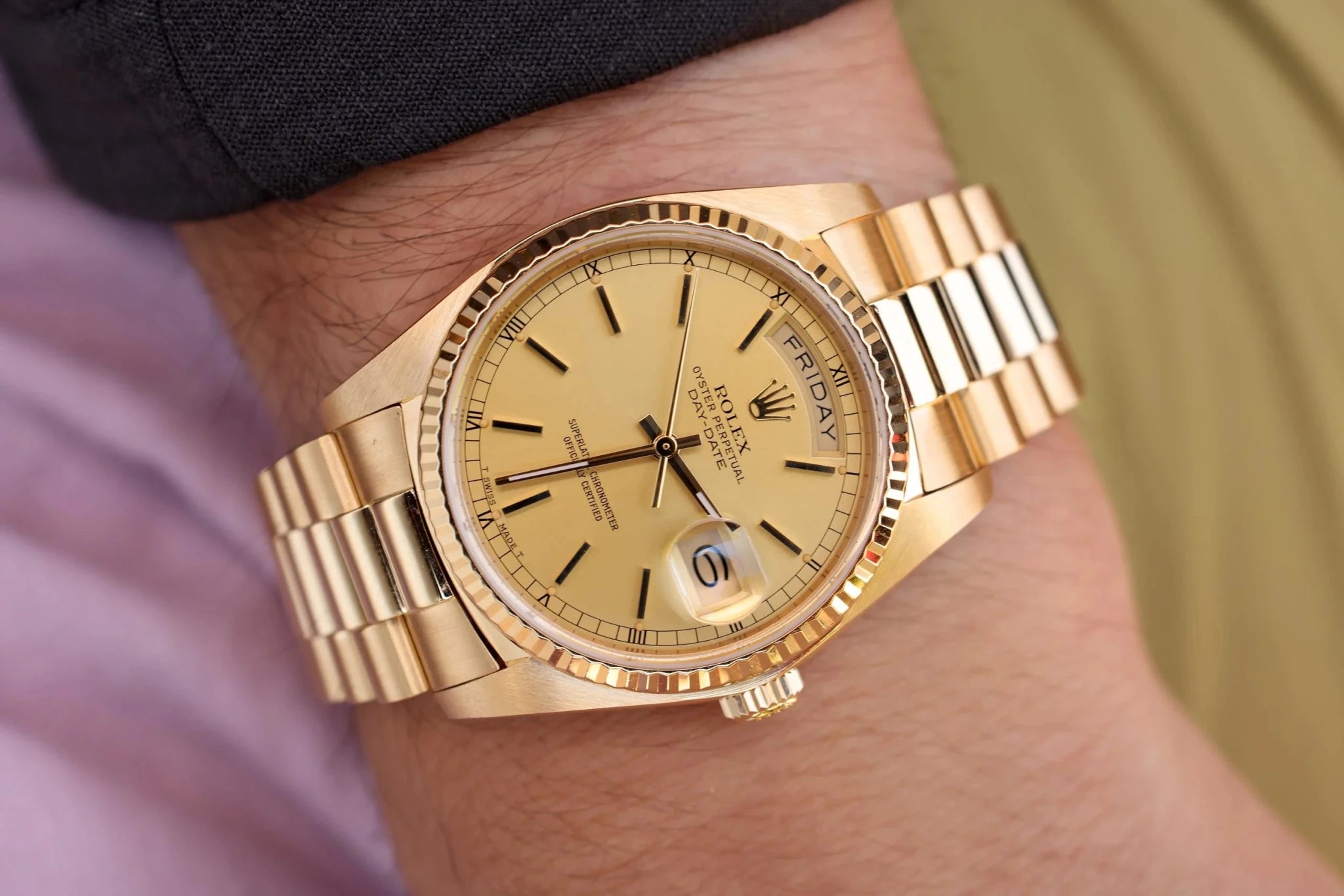 1983 Rolex Day-Date Ref. 18038 | Champagne Dial - Sierra Time Co