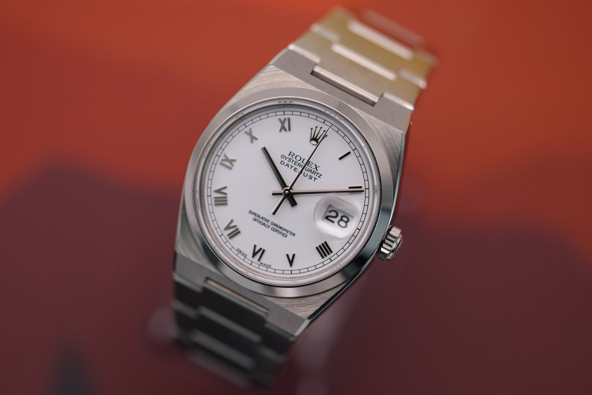 1983 Rolex Oysterquartz Ref. 17000 | White Roman Dial | 2024 RSC Service - Sierra Time Co