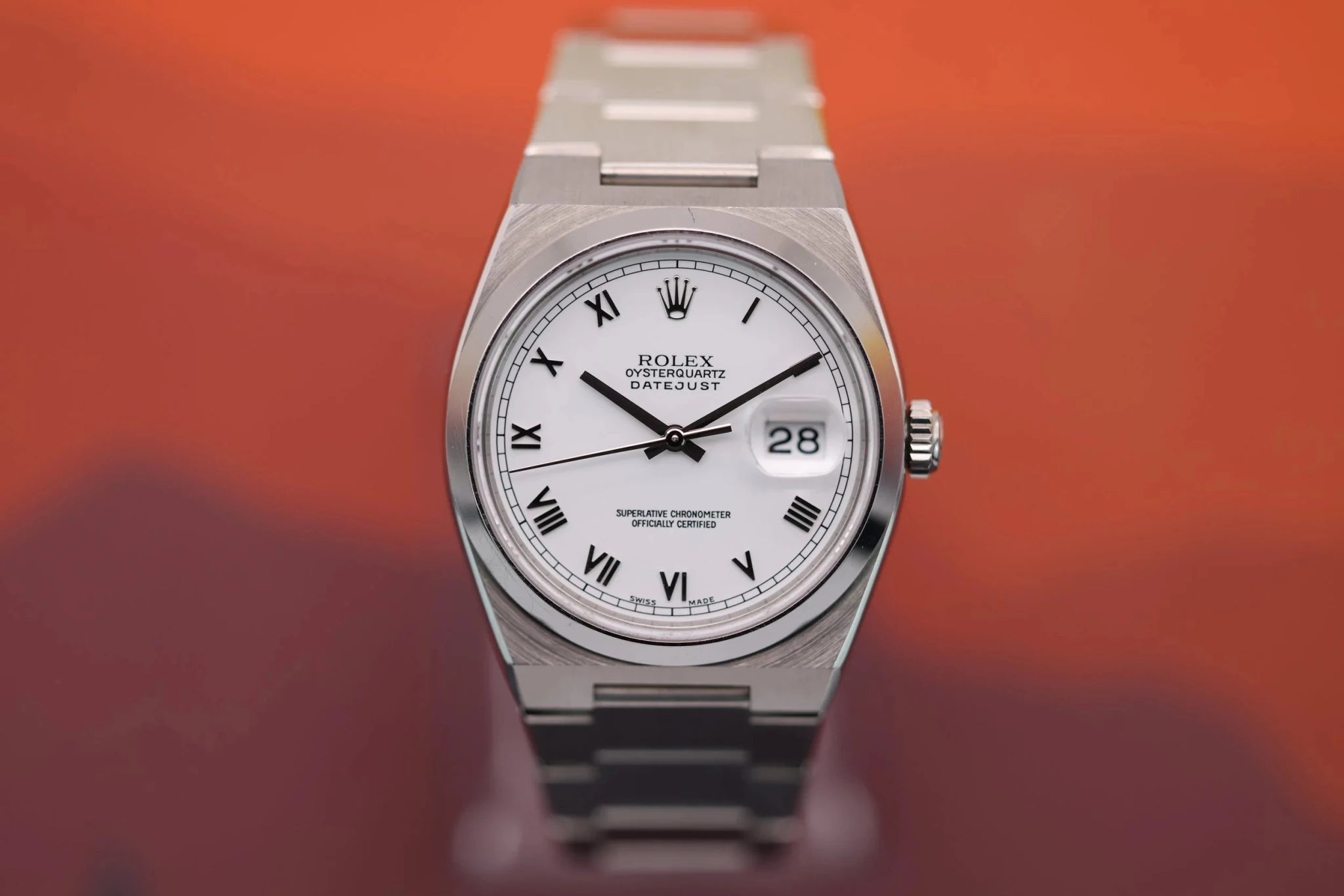 1983 Rolex Oysterquartz Ref. 17000 | White Roman Dial | 2024 RSC Service - Sierra Time Co