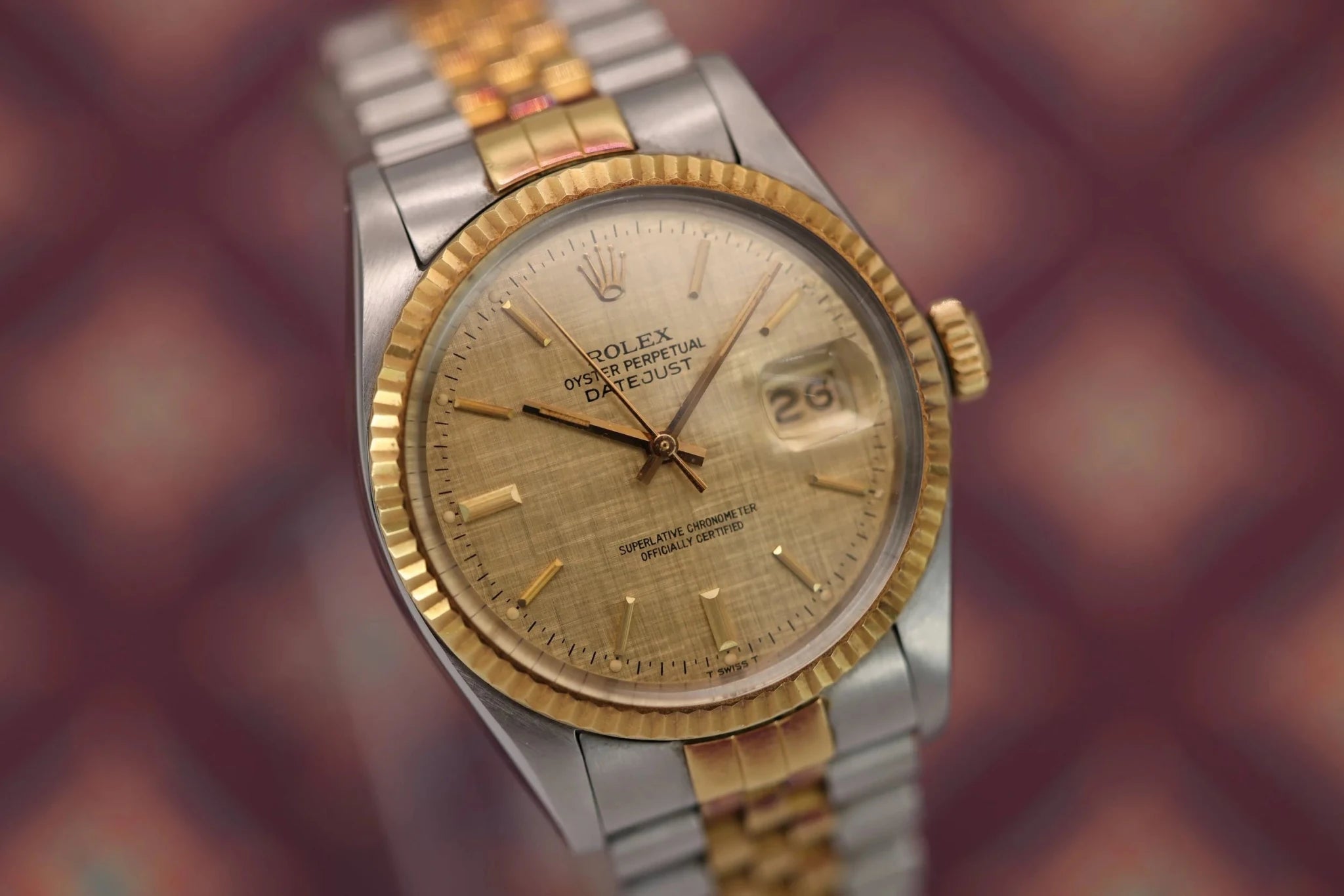 1984 Rolex Datejust Ref. 16013 | Champagne Linen Dial - Sierra Time Co