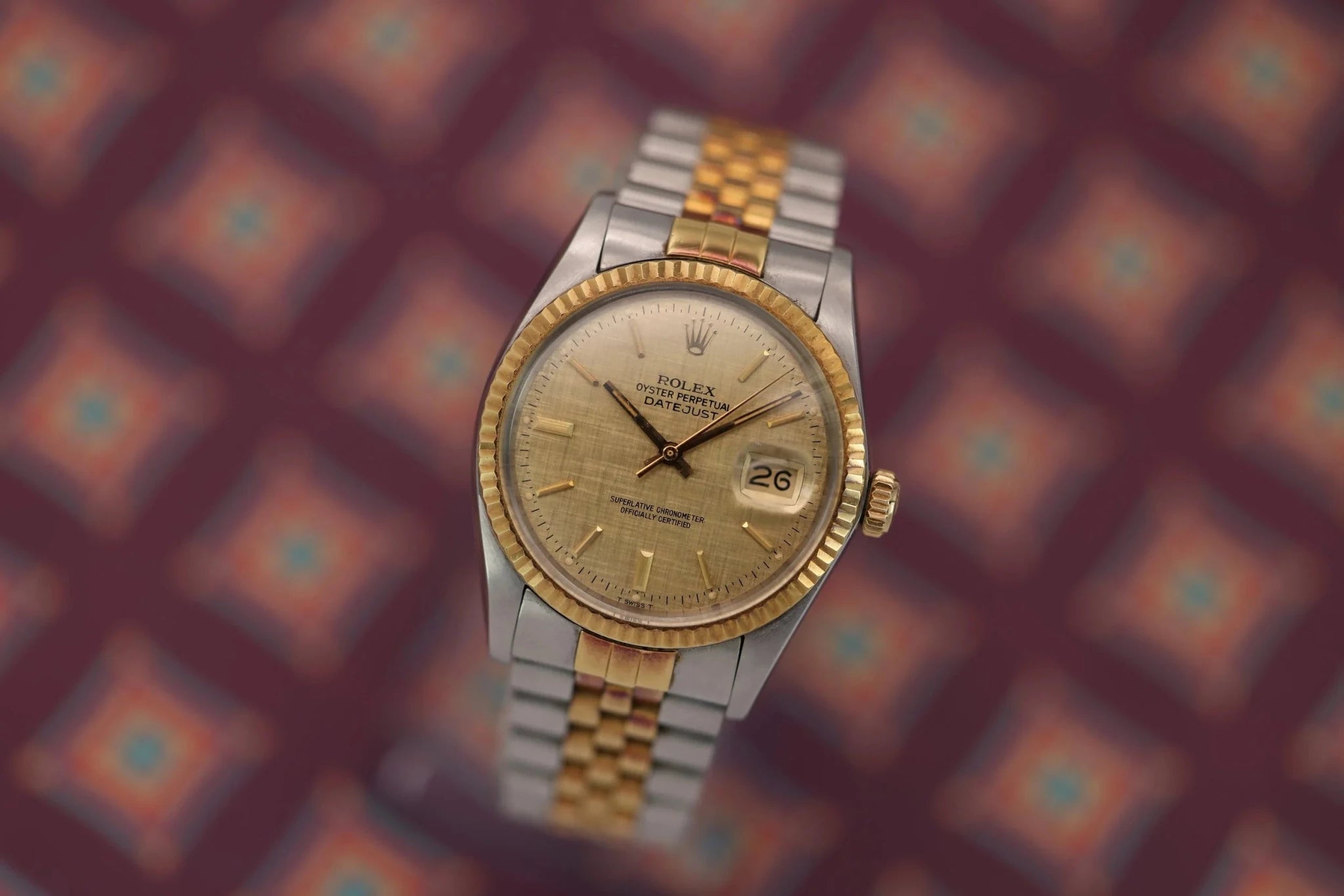 1984 Rolex Datejust Ref. 16013 | Champagne Linen Dial - Sierra Time Co