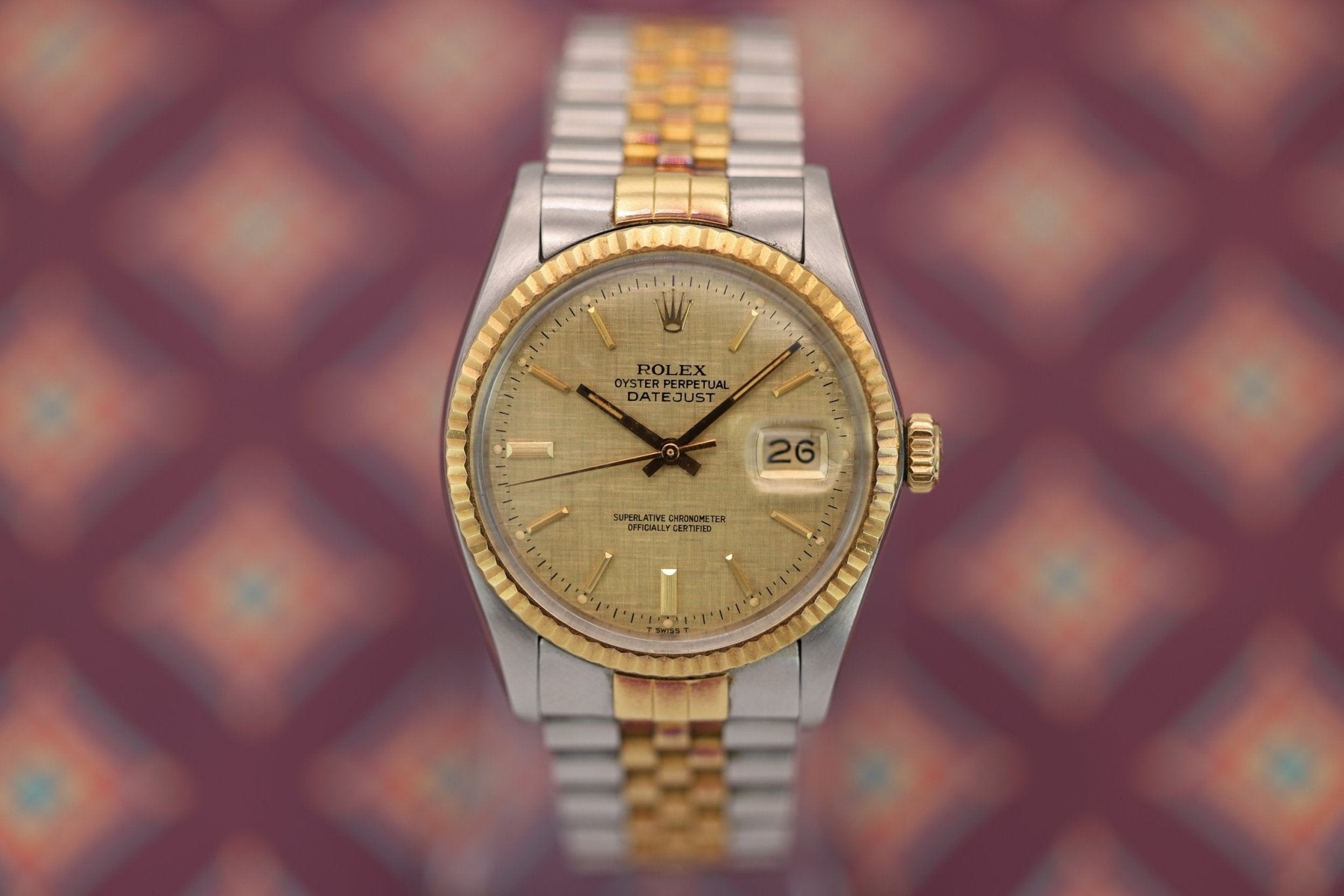 1984 Rolex Datejust Ref. 16013 | Champagne Linen Dial - Sierra Time Co