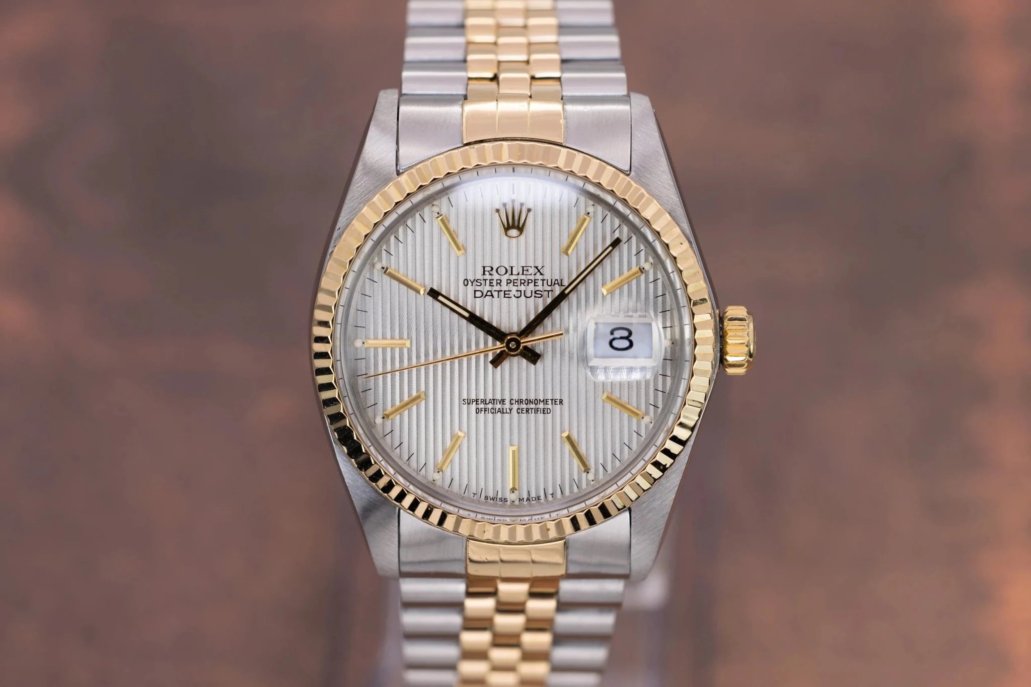 1984 Rolex Datejust Ref. 16013 | Silver Tapestry Dial - Sierra Time Co