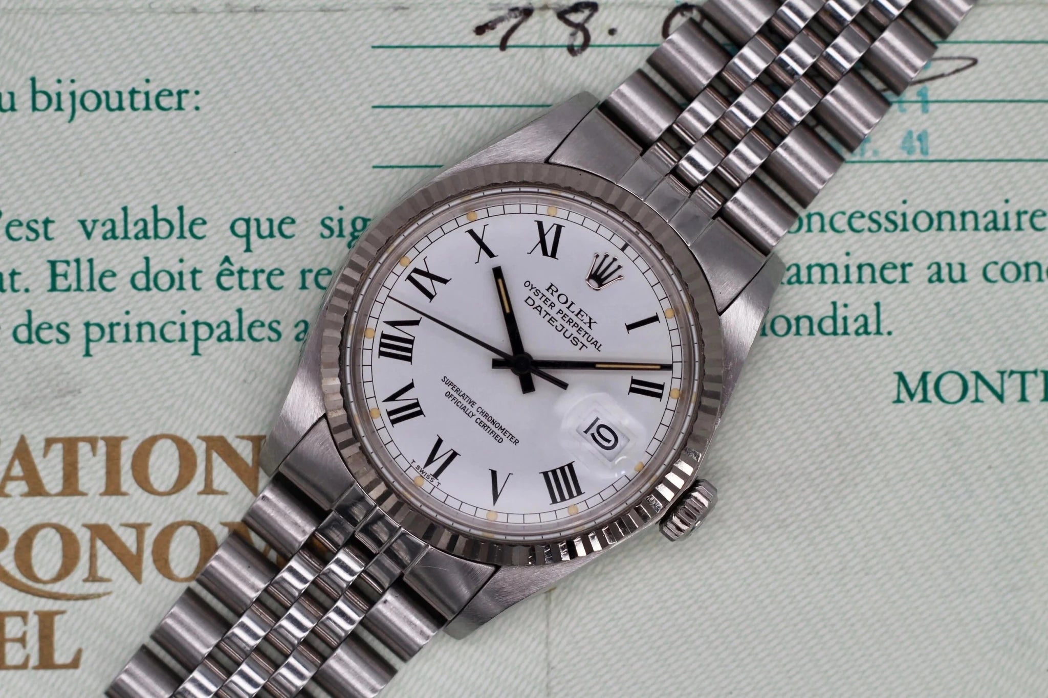 1984 Rolex Datejust Ref. 16014 Buckley Dial | Papers - Sierra Time Co