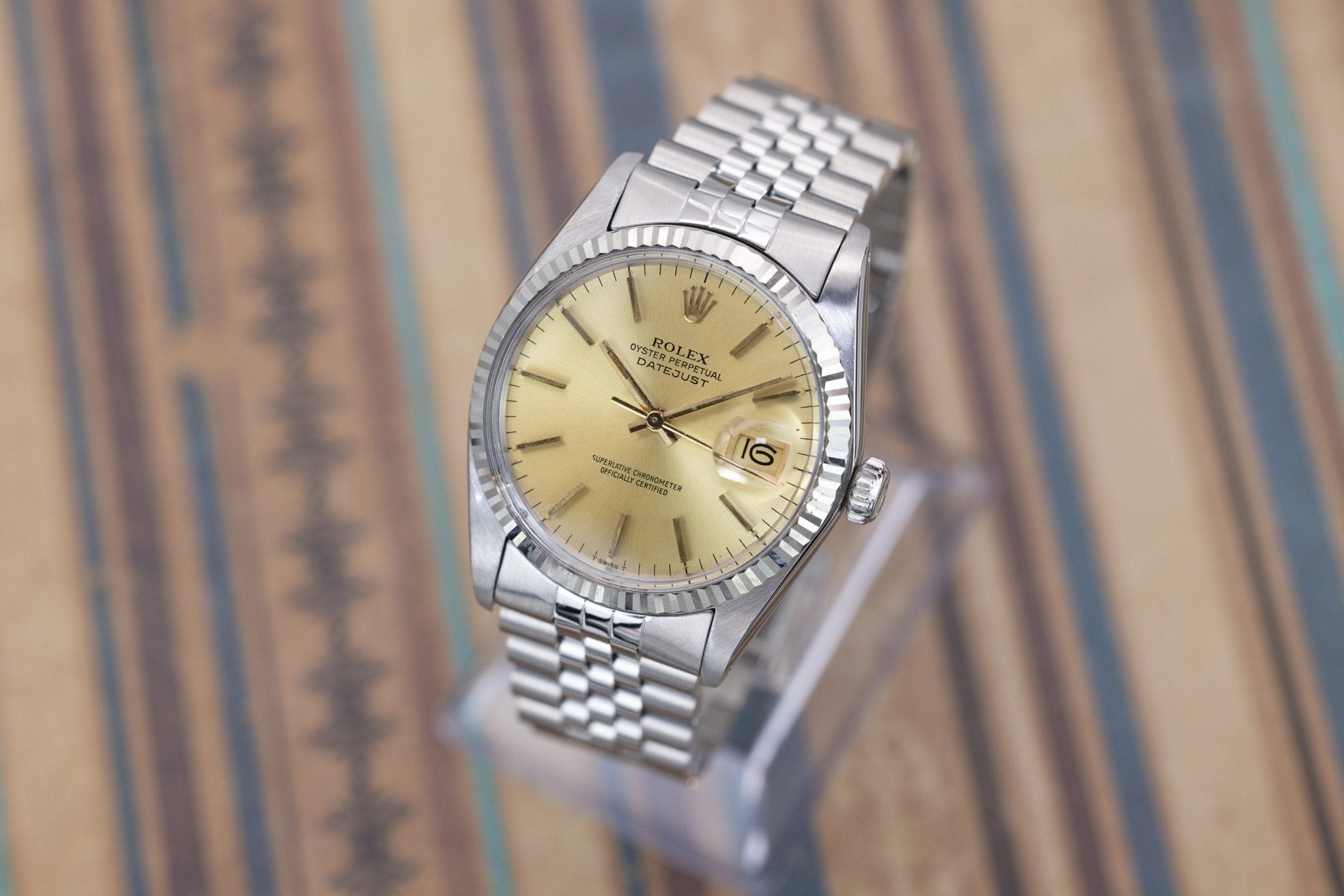 1984 Rolex Datejust Ref. 16014 | Gold Dial - Sierra Time Co