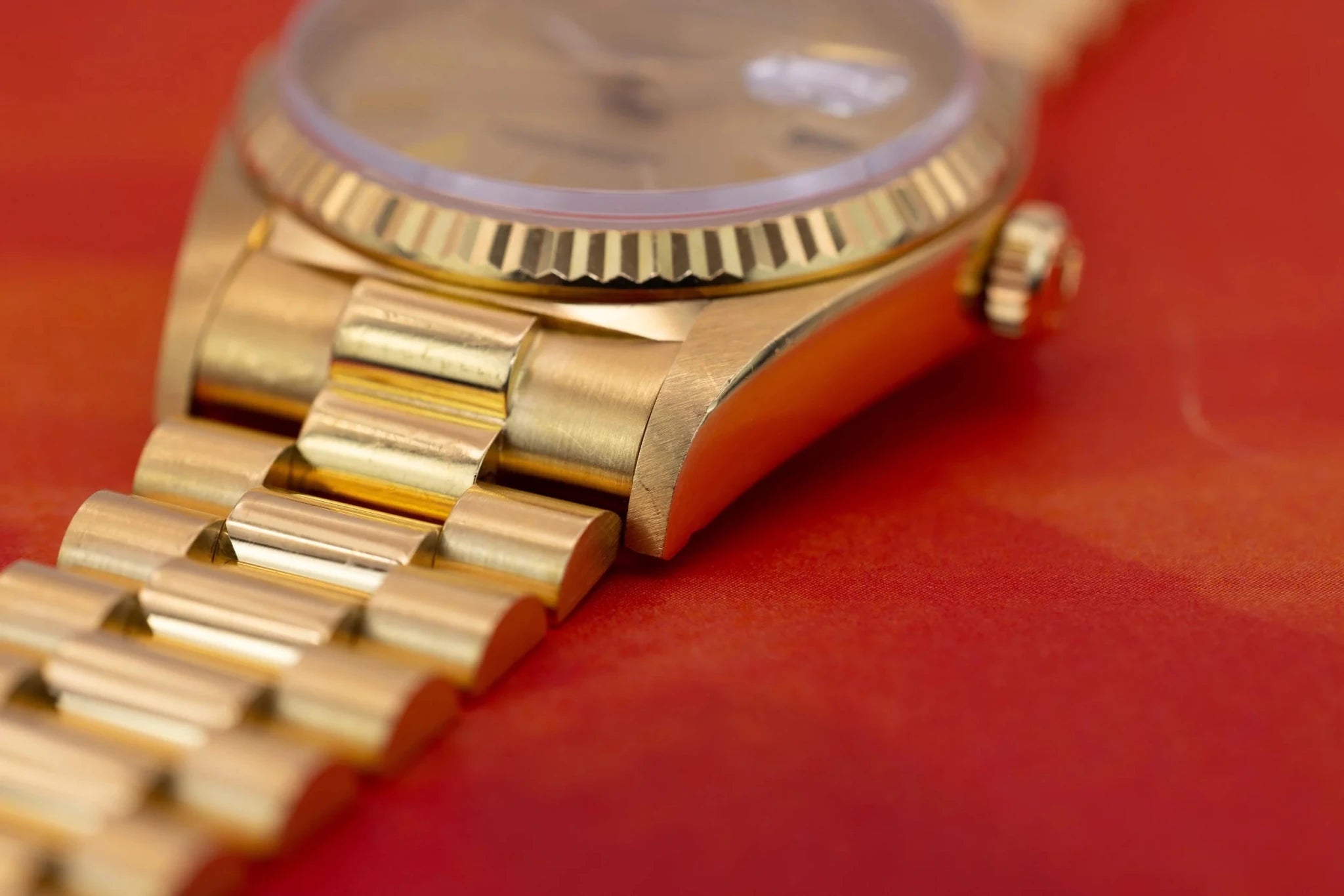 1984 Rolex Day-Date Ref. 18038 | 18K YG | Champagne Dial | RSC Service Card - Sierra Time Co