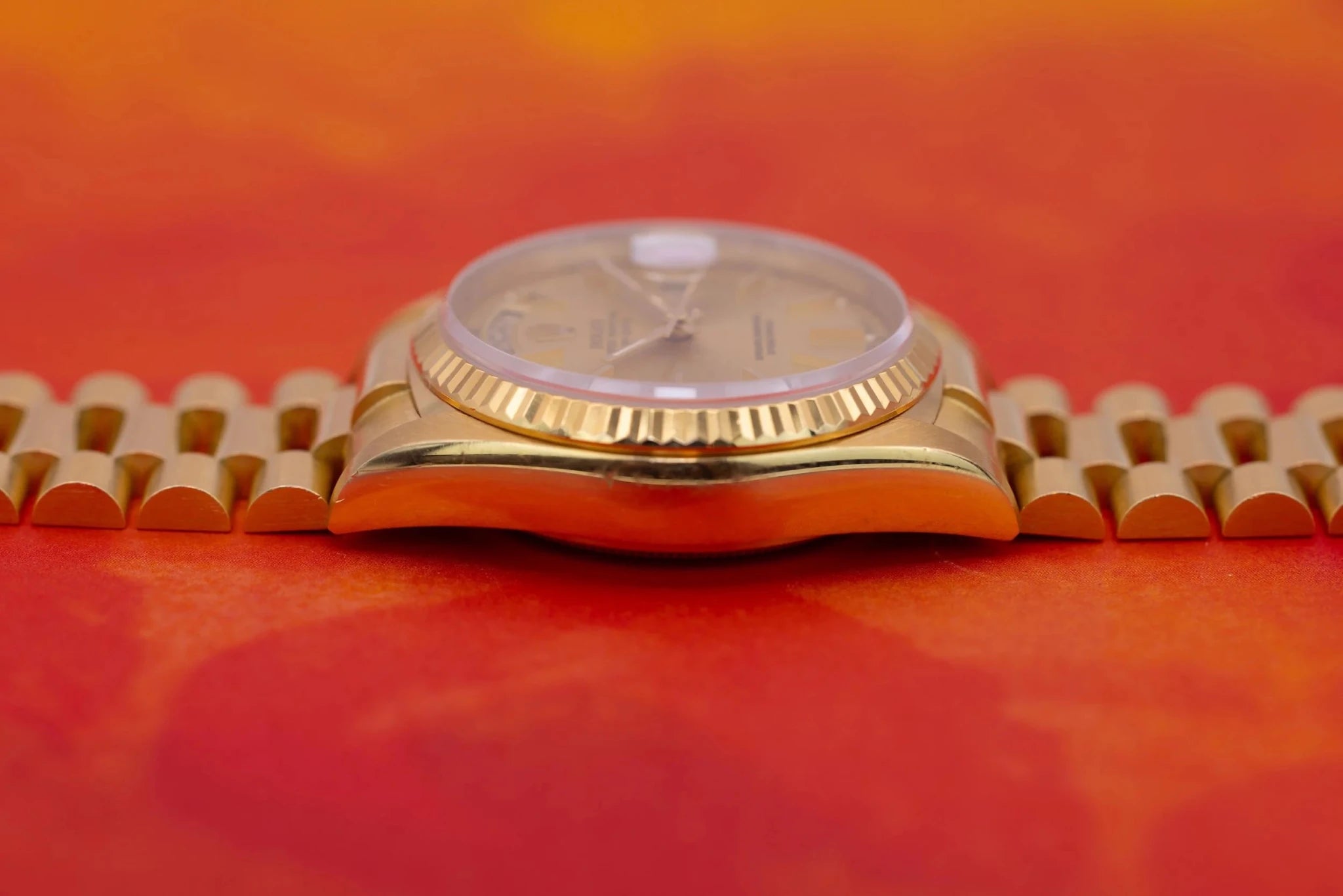 1984 Rolex Day-Date Ref. 18038 | 18K YG | Champagne Dial | RSC Service Card - Sierra Time Co