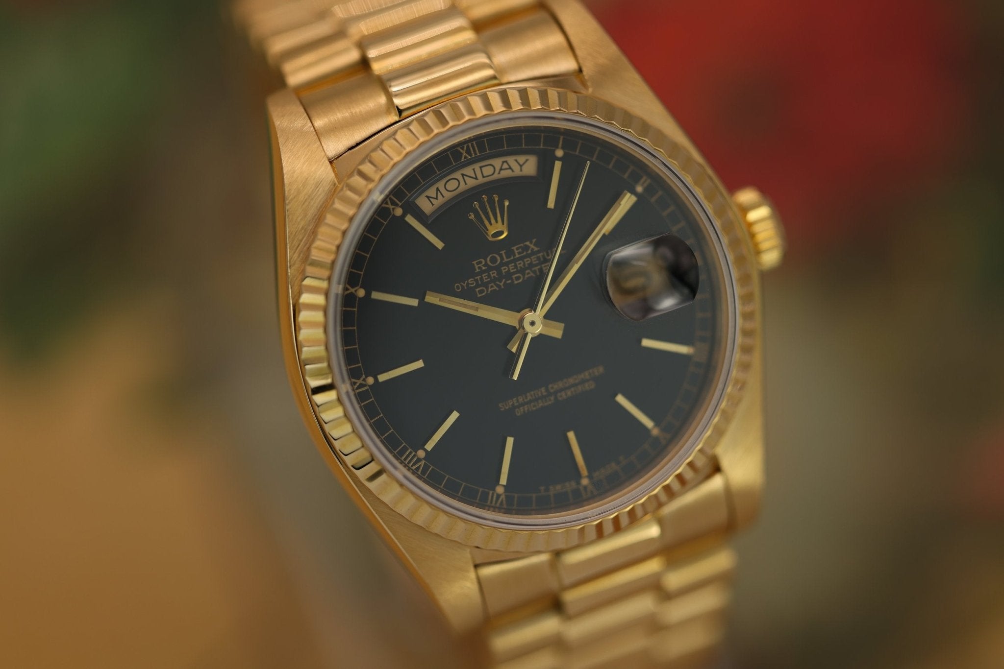 1984 Rolex Day-Date Ref. 18038 | Black Dial - Sierra Time Co