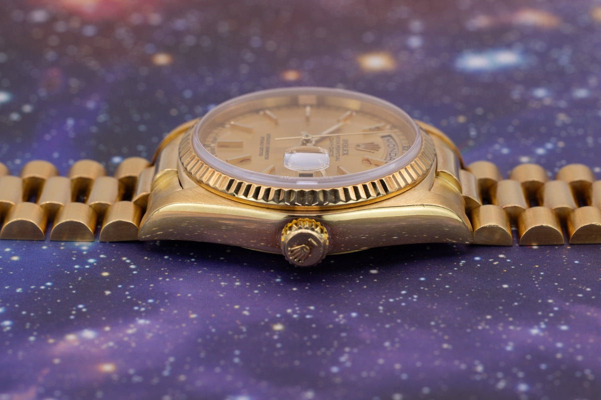 1984 Rolex Day-Date Ref. 18038 | Champagne Dial | Box and Papers - Sierra Time Co
