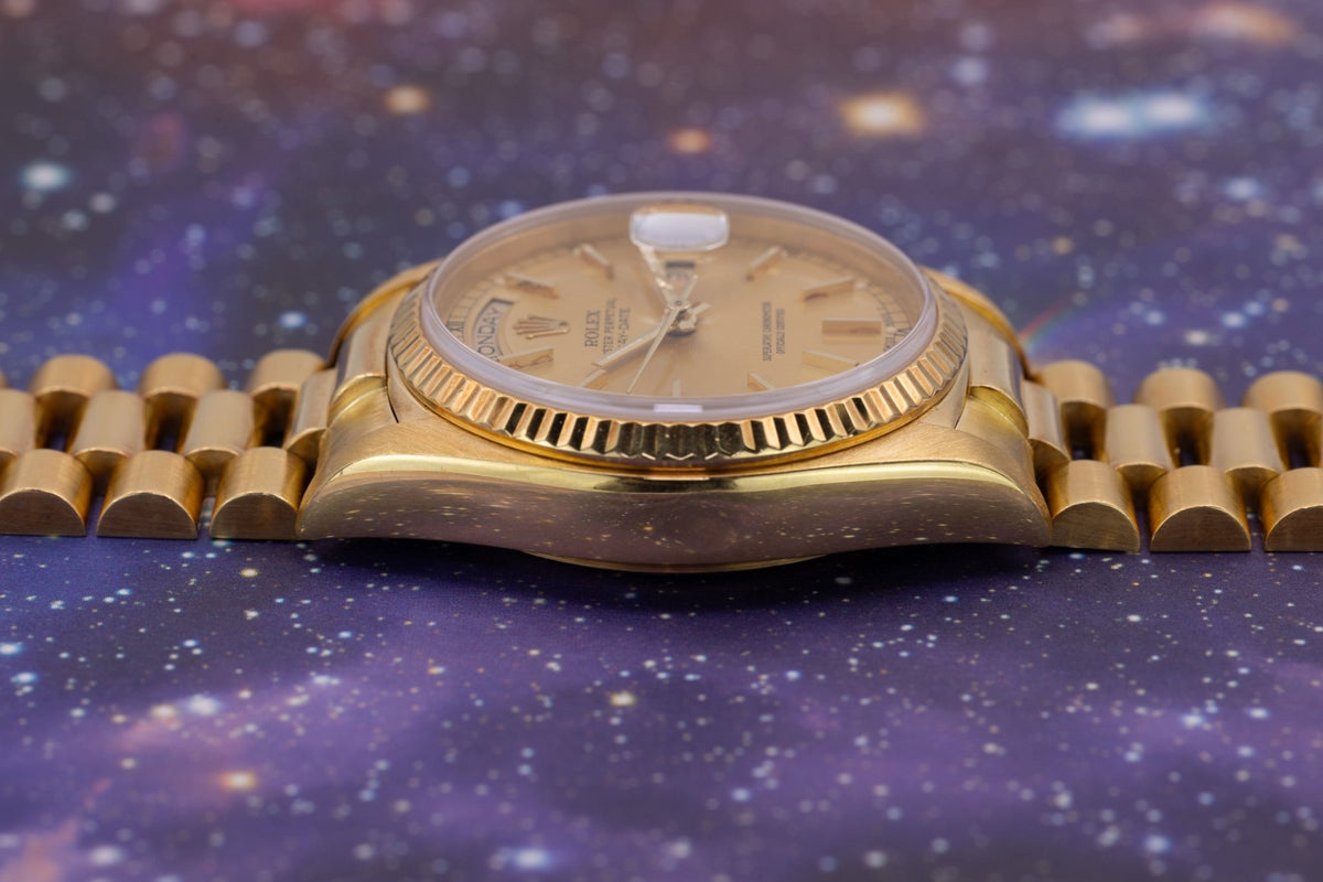 1984 Rolex Day-Date Ref. 18038 | Champagne Dial | Box and Papers - Sierra Time Co