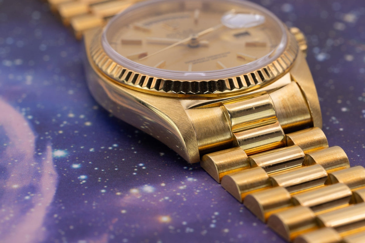 1984 Rolex Day-Date Ref. 18038 | Champagne Dial | Box and Papers - Sierra Time Co
