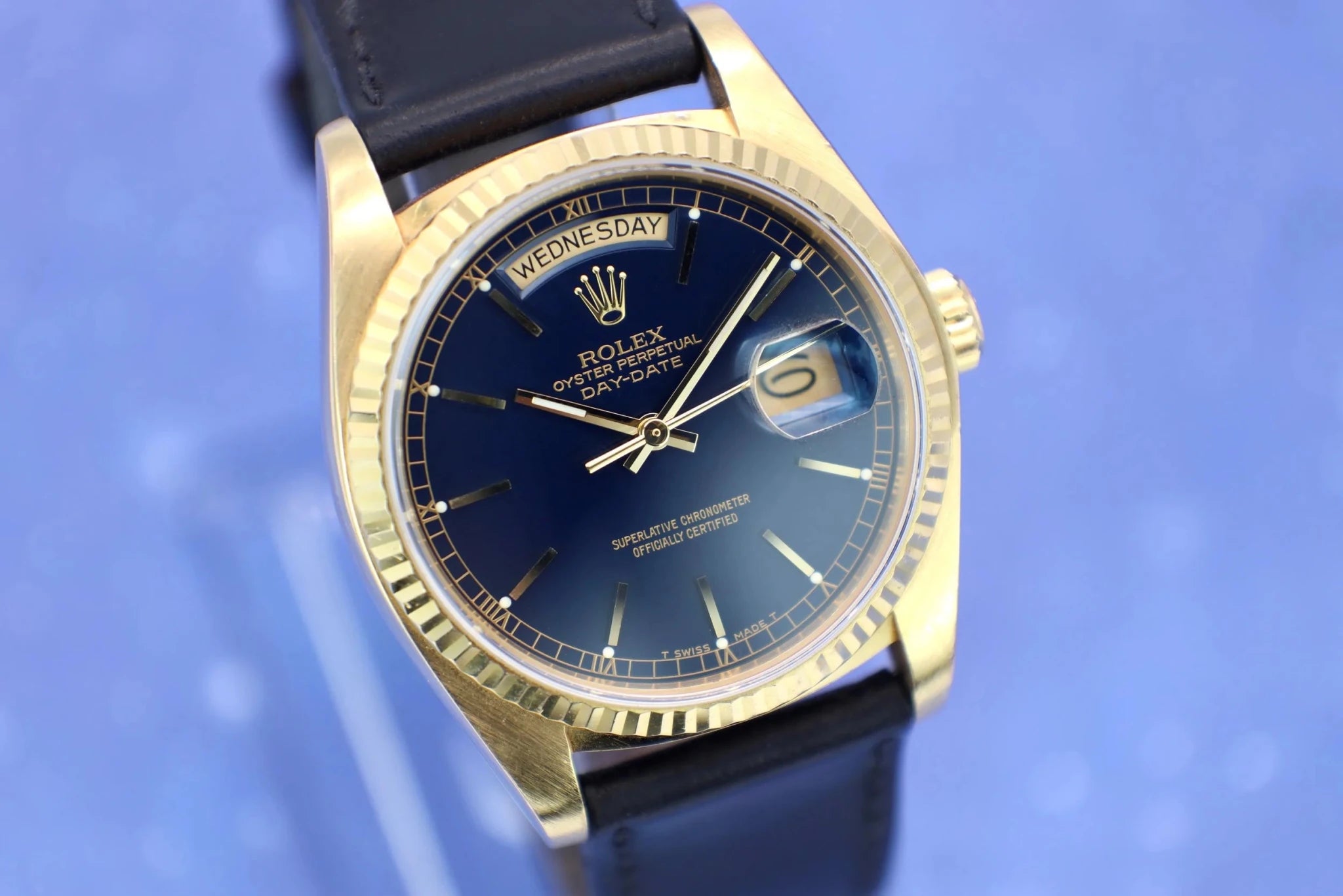1984 Rolex Day-Date Ref. 18038 | Dark Blue Dial - Sierra Time Co