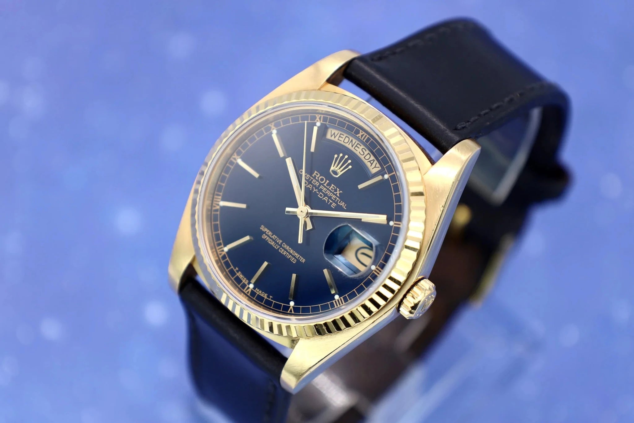 1984 Rolex Day-Date Ref. 18038 | Dark Blue Dial - Sierra Time Co