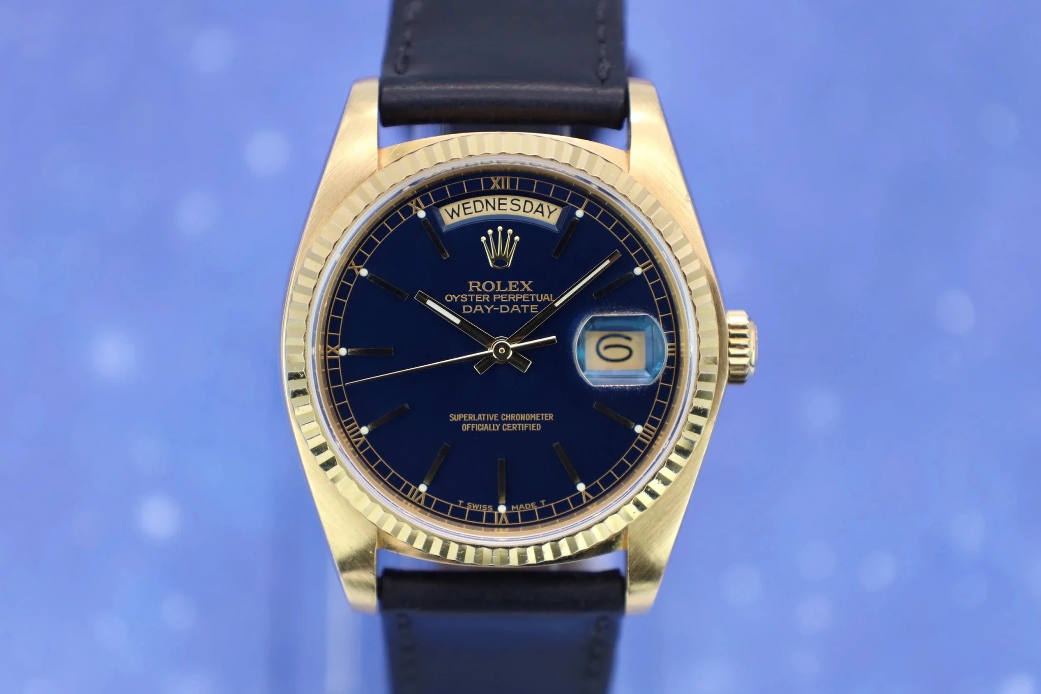 1984 Rolex Day-Date Ref. 18038 | Dark Blue Dial - Sierra Time Co