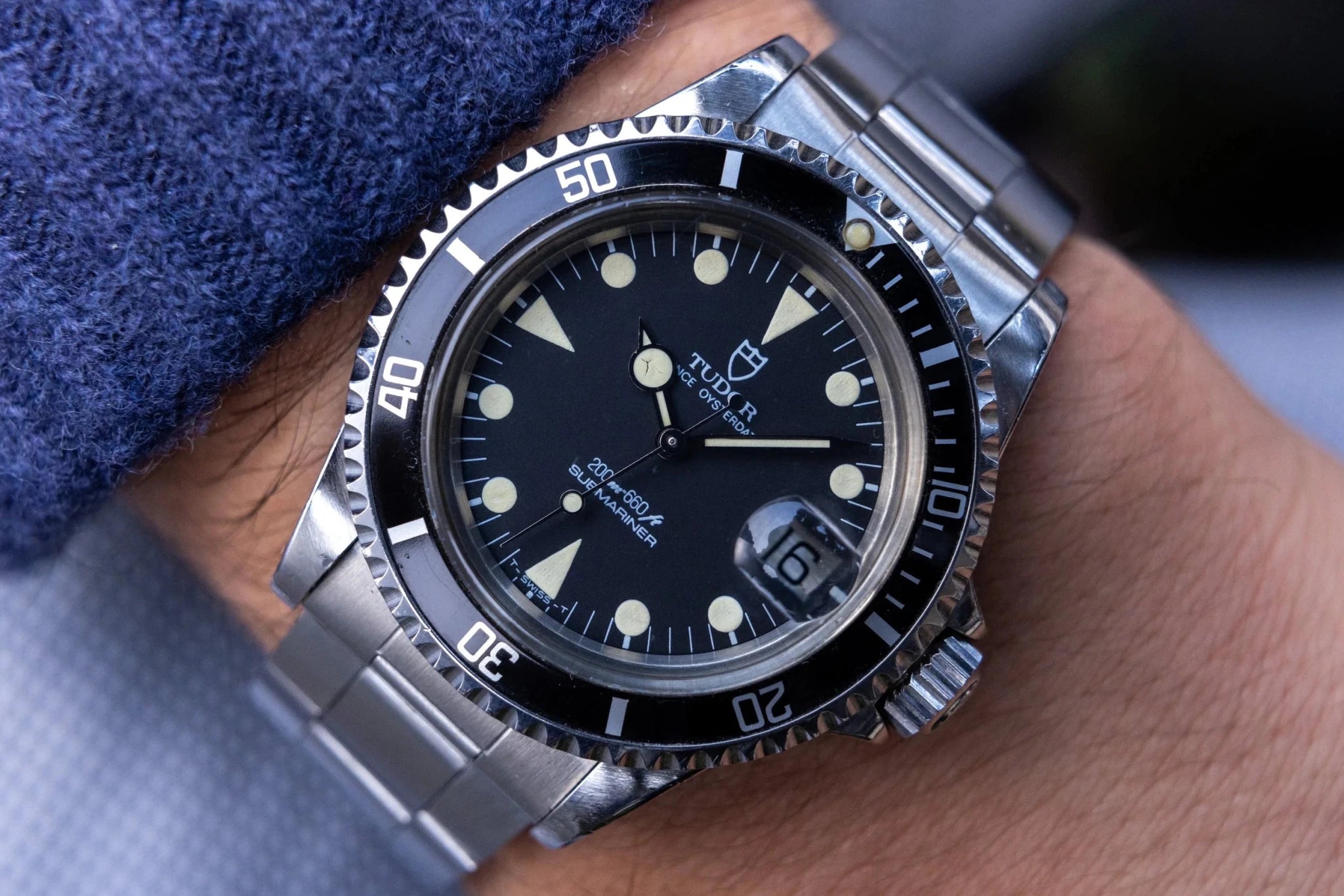 1984 Tudor Submariner Date Ref. 76100 | Matte Tritium Dial | Lollipop Hands - Sierra Time Co