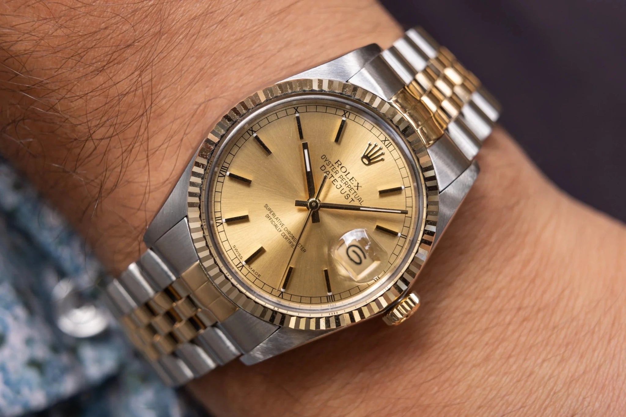 1985 Rolex Datejust Ref. 16013 | Champagne Dial | Box and Papers - Sierra Time Co