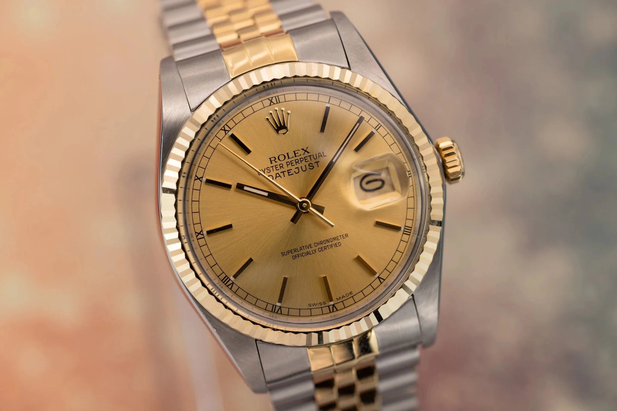 1985 Rolex Datejust Ref. 16013 | Champagne Dial | Box and Papers - Sierra Time Co