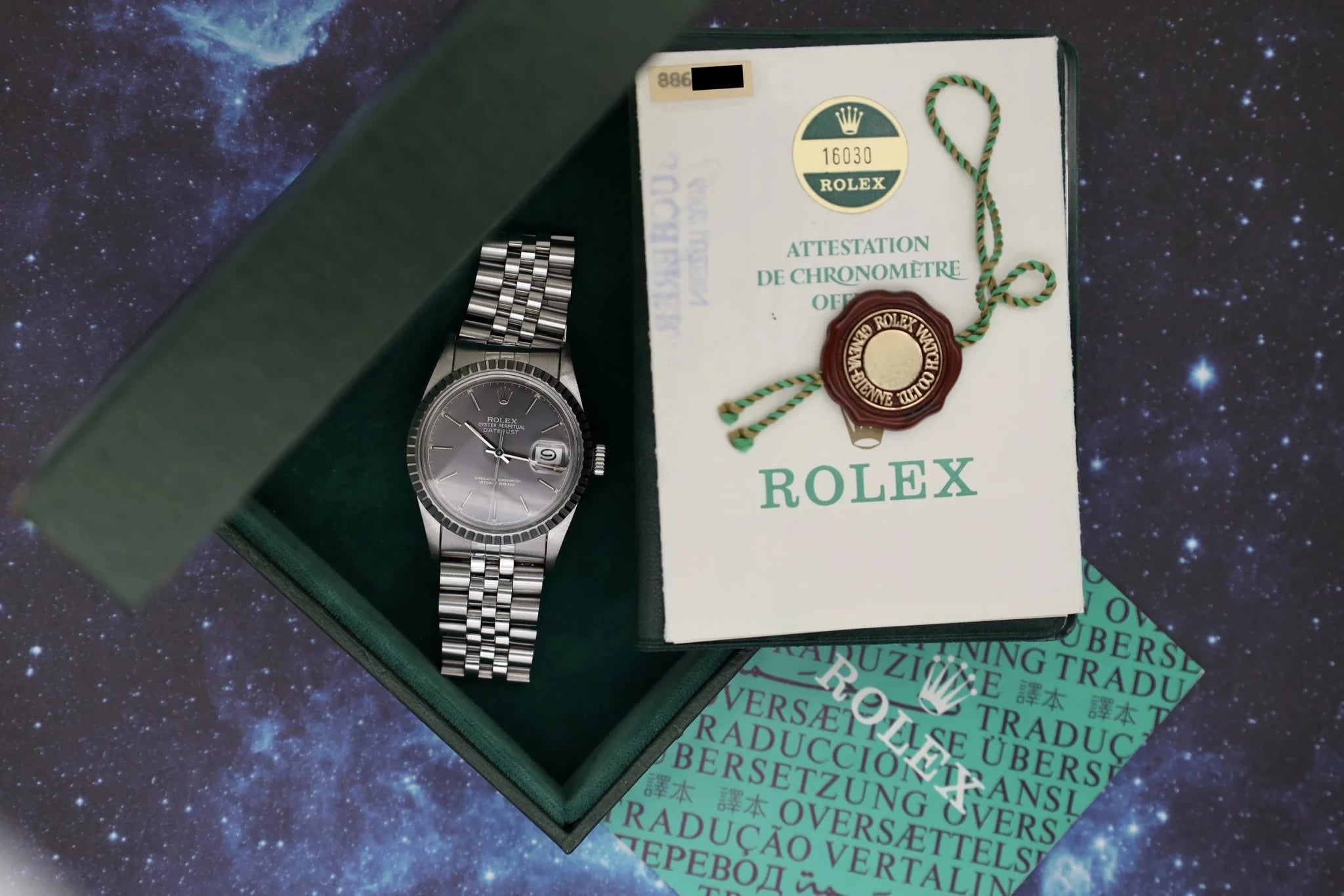 1985 Rolex Datejust Ref. 16030 | Grey Dial | Box and Papers - Sierra Time Co