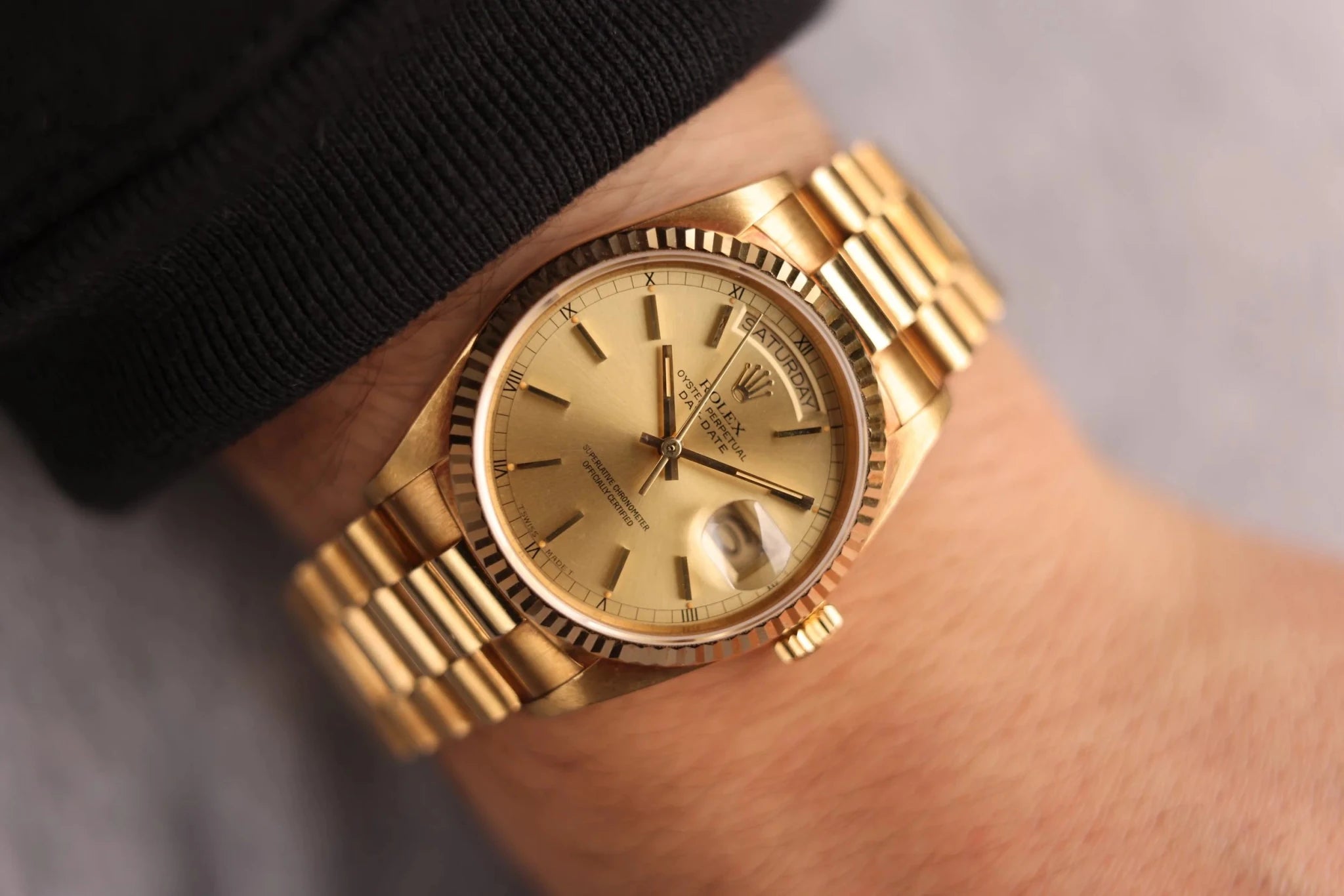1985 Rolex Day-Date Ref. 18038 | Champagne Dial | Excellent Condition - Sierra Time Co