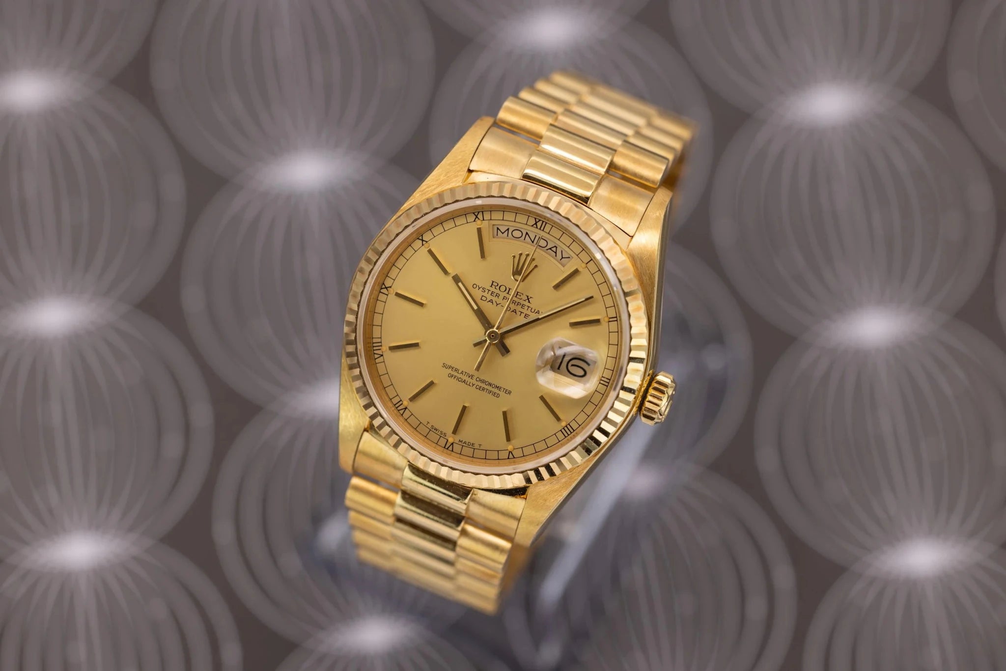 1985 Rolex Day-Date Ref. 18038 | Champagne Dial | Mint Condition - Sierra Time Co