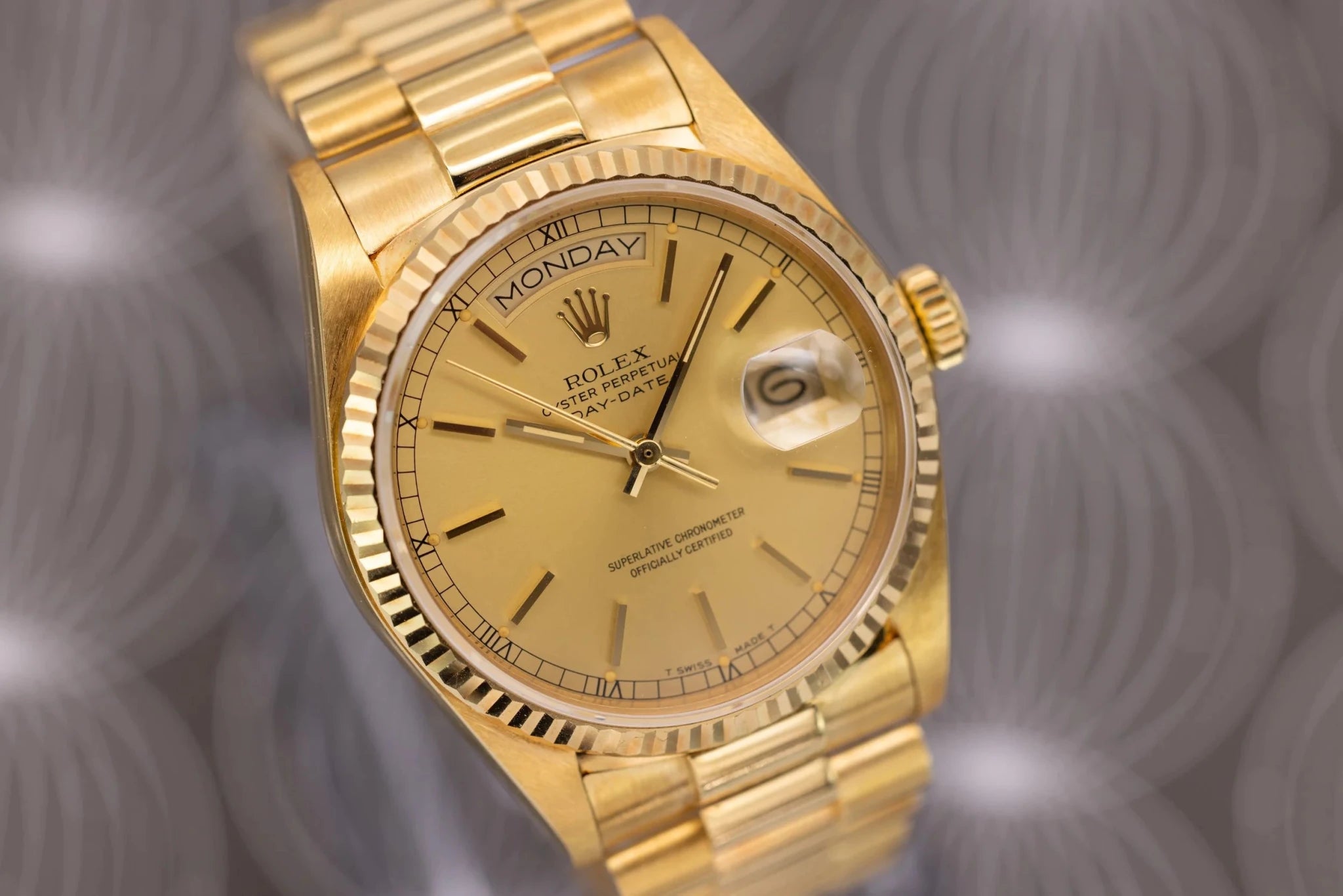 1985 Rolex Day-Date Ref. 18038 | Champagne Dial | Mint Condition - Sierra Time Co