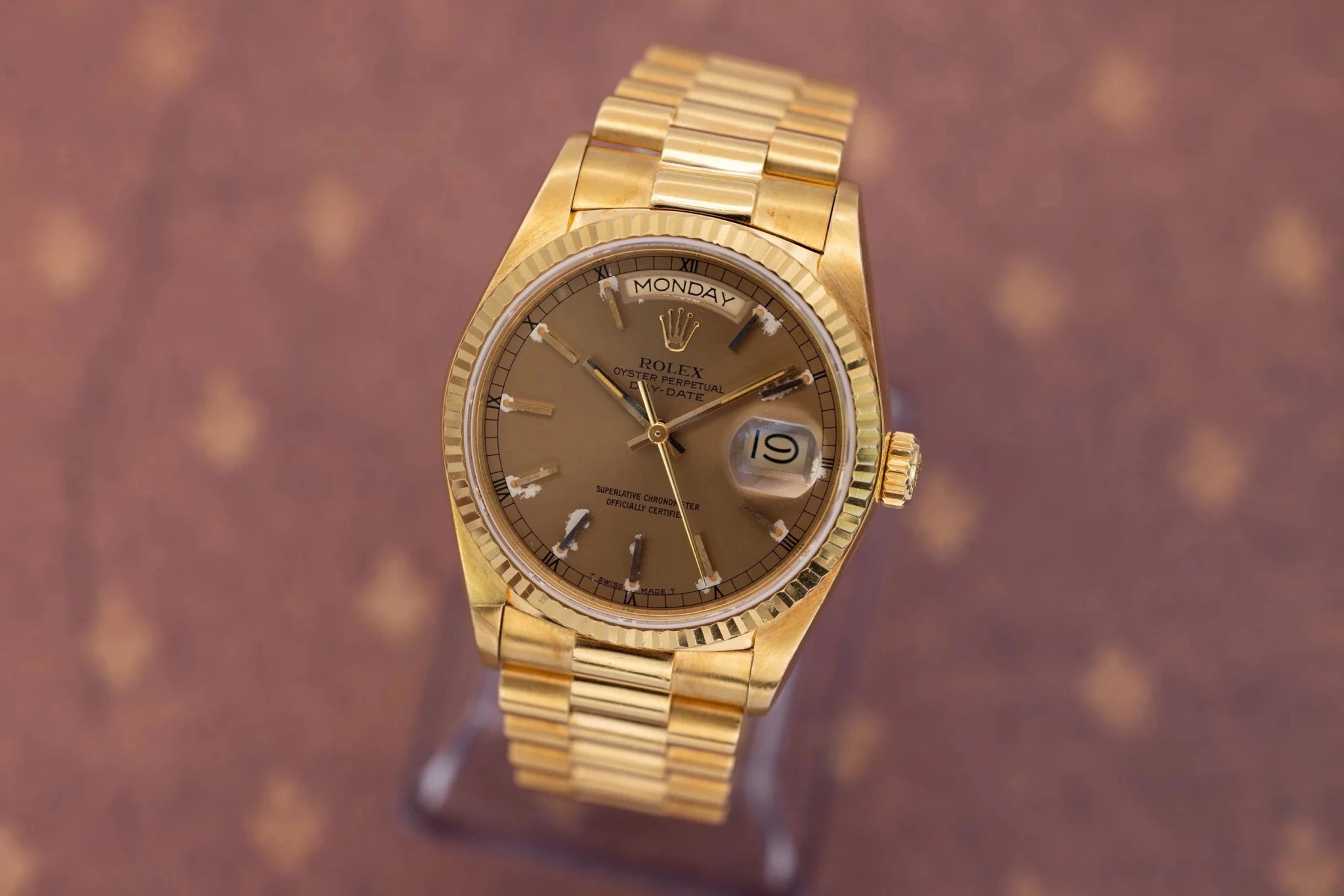 1985 Rolex Day-Date Ref. 18038 | Tropical Brown Dial - Sierra Time Co