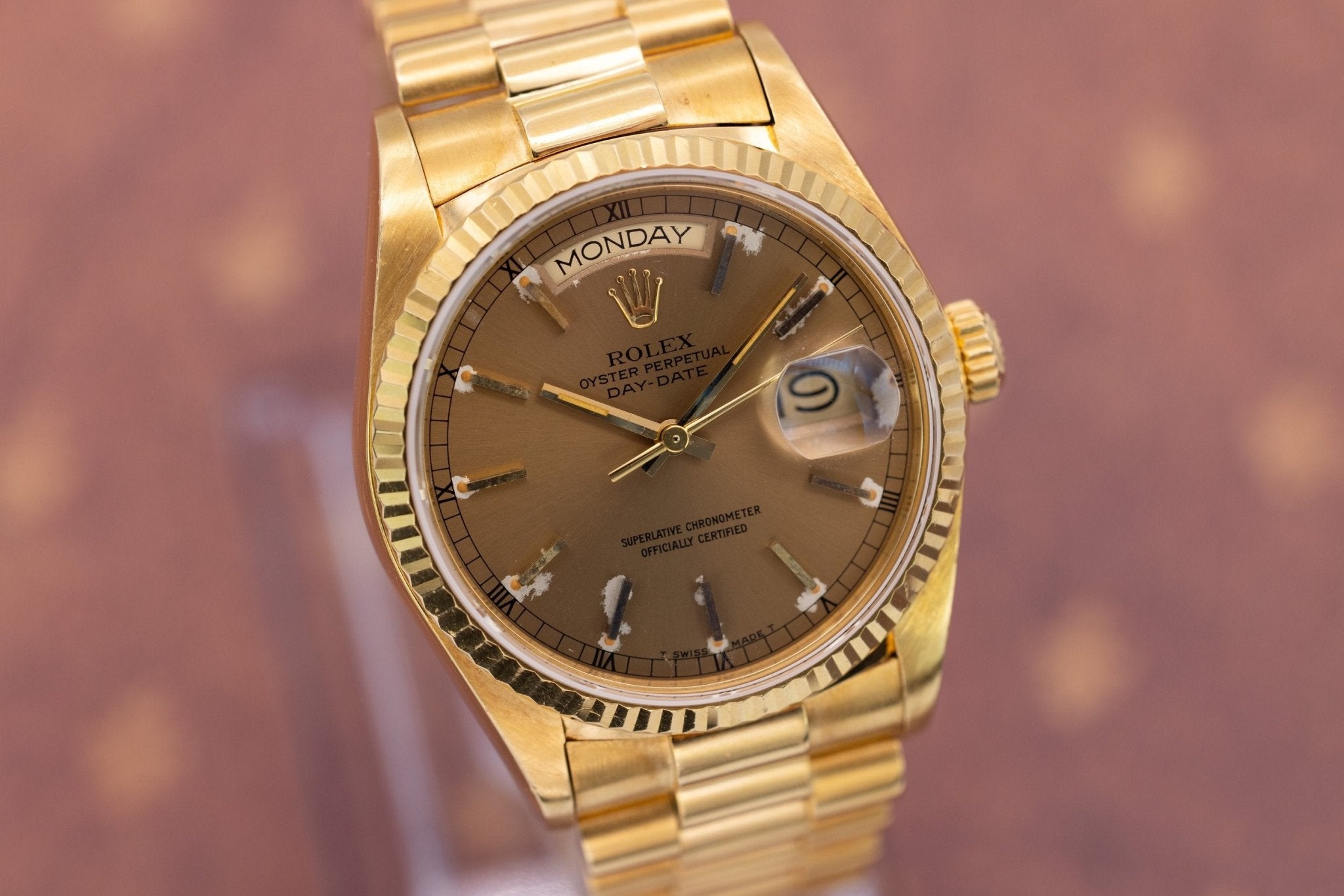 1985 Rolex Day-Date Ref. 18038 | Tropical Brown Dial - Sierra Time Co