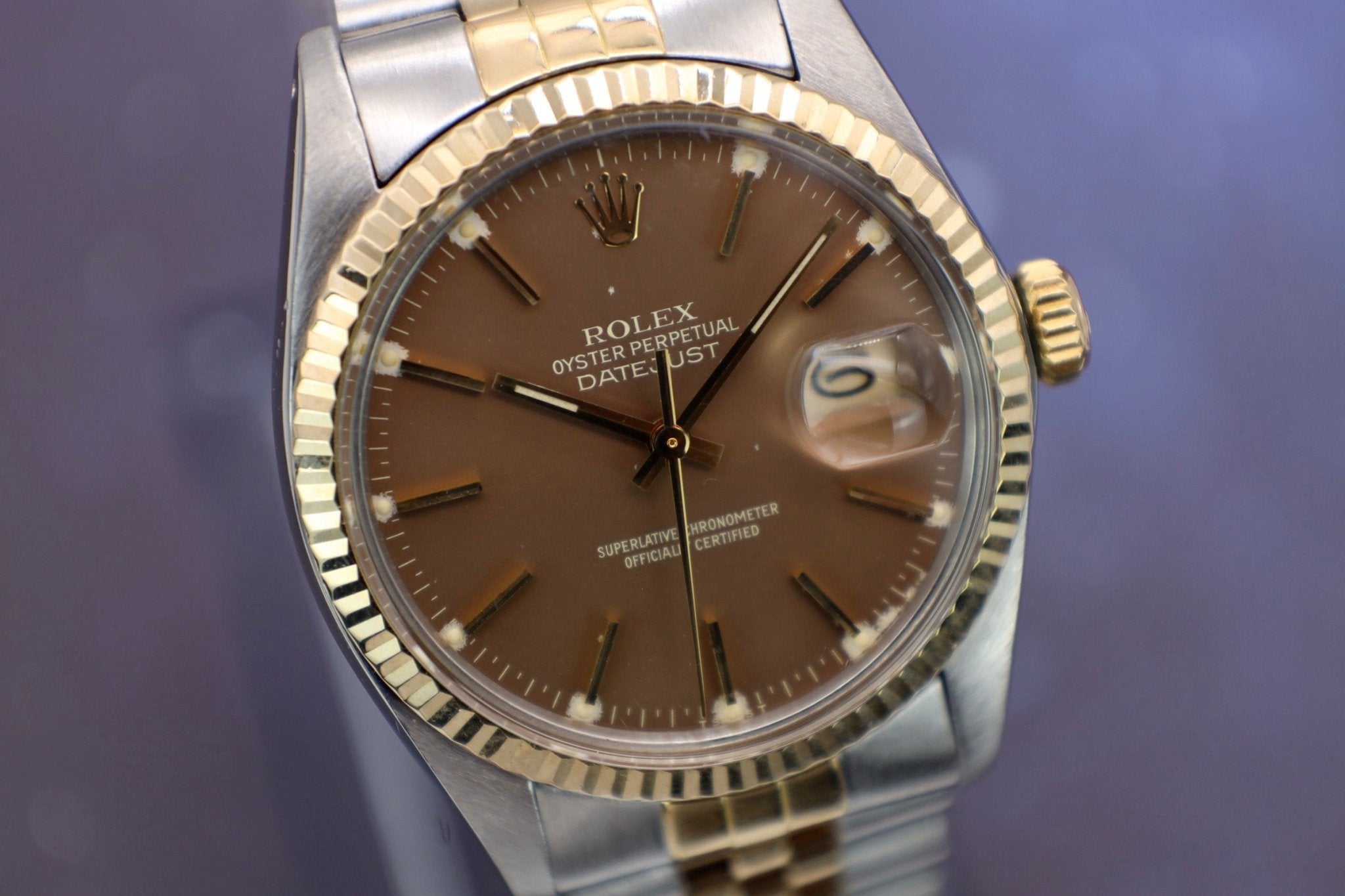 1986 Rolex Datejust Ref. 16013 | Tropical Rootbeer | Box and Papers - Sierra Time Co