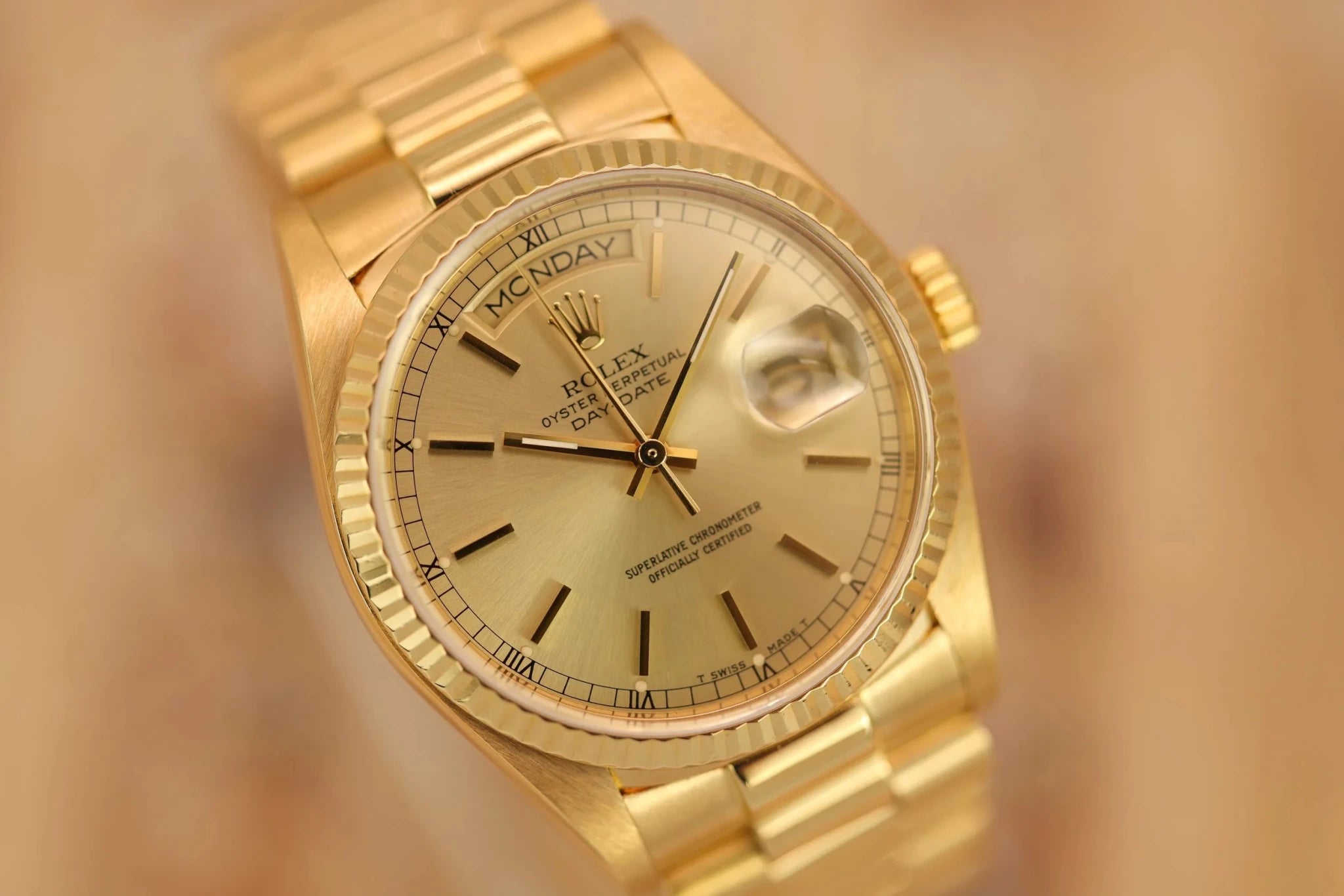 1986 Rolex Day-Date Ref. 18038 | Champagne Dial - Sierra Time Co