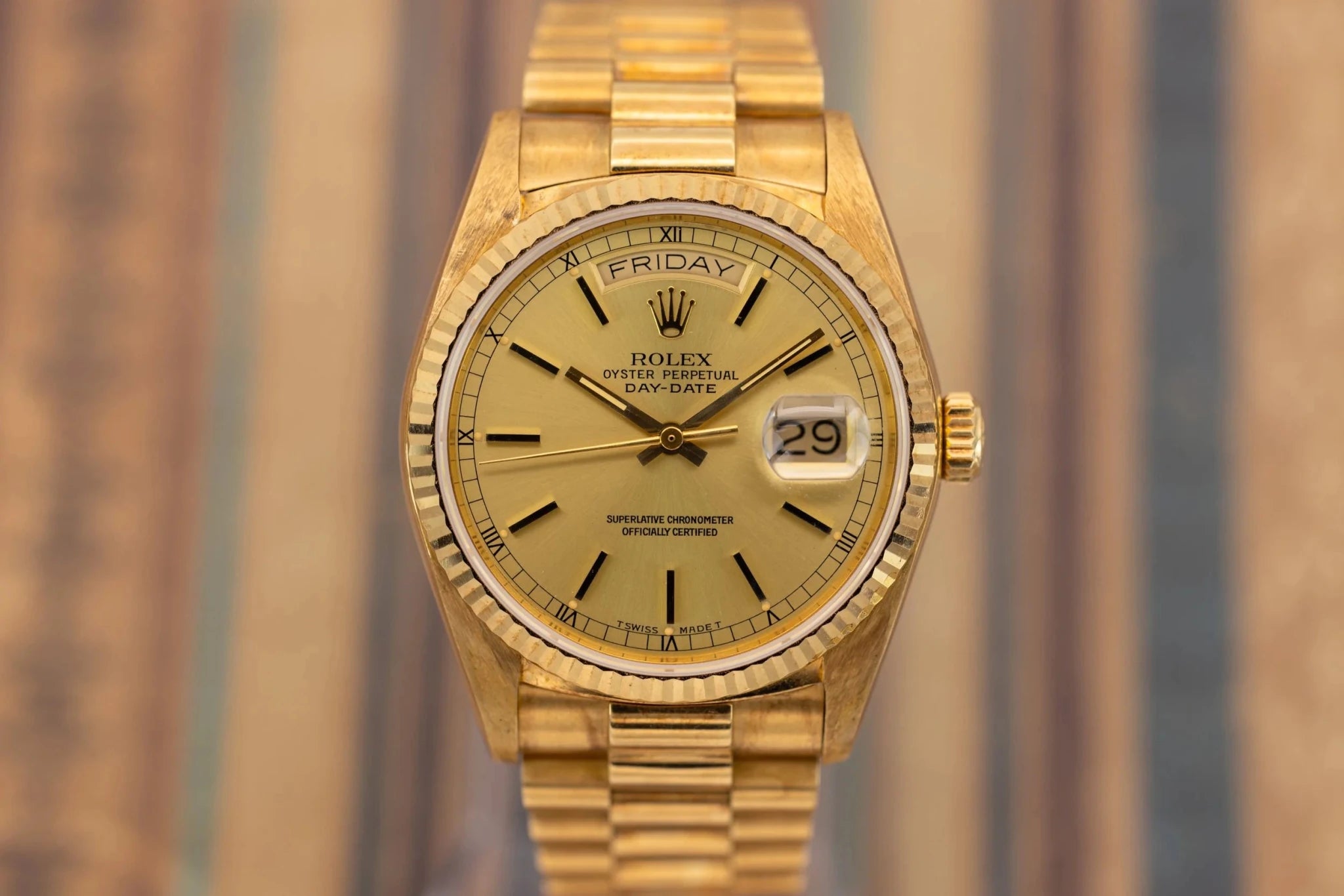 1986 Rolex Day-Date Ref. 18038 | Champagne Dial | Mint Condition - Sierra Time Co