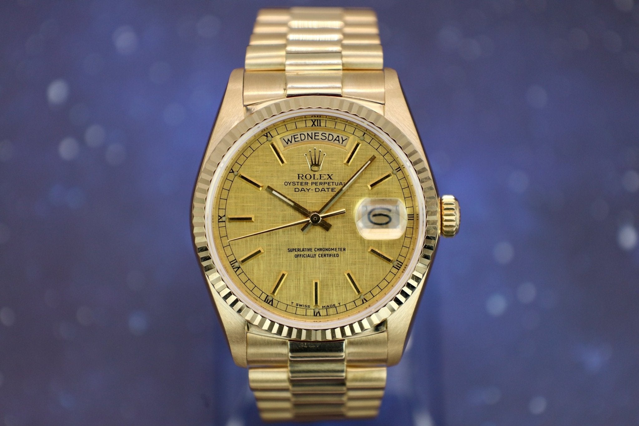 1986 Rolex Day-Date Ref. 18038 | Linen Dial - Sierra Time Co