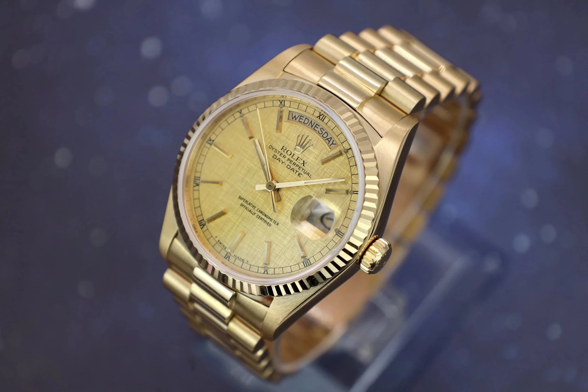 1986 Rolex Day-Date Ref. 18038 | Linen Dial - Sierra Time Co