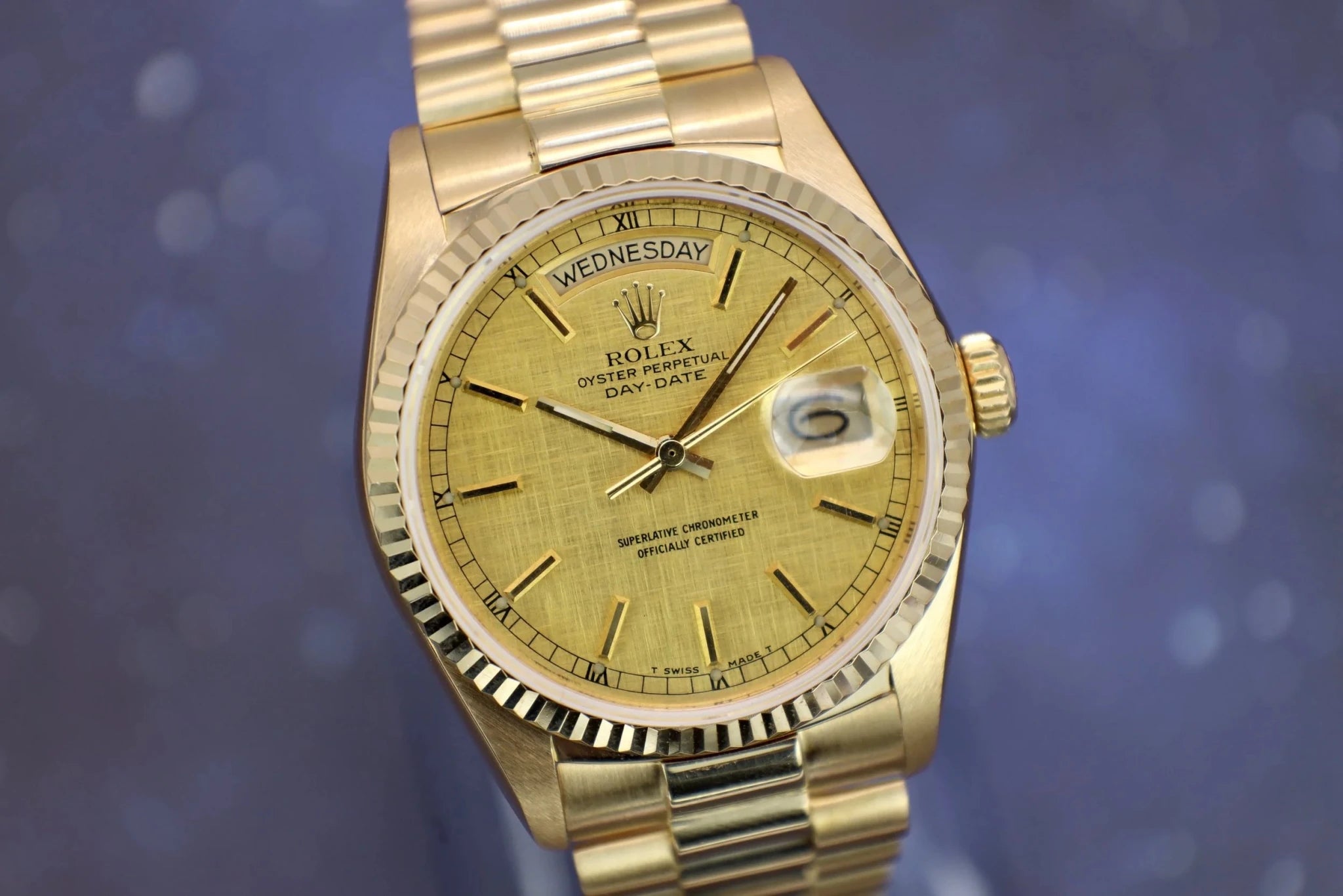 1986 Rolex Day-Date Ref. 18038 | Linen Dial - Sierra Time Co