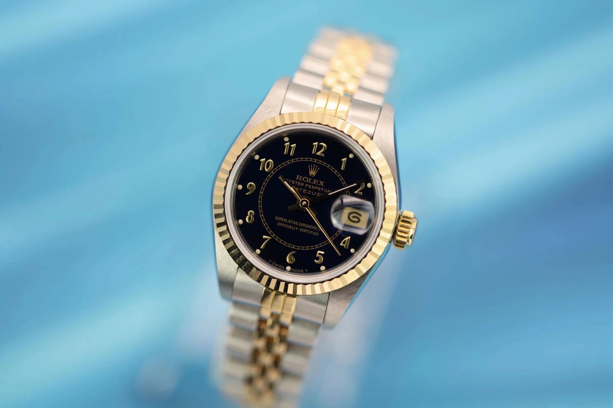 1986 Rolex Ladies Datejust Ref. 69173 | Dark Blue Boiler Gauge Dial - Sierra Time Co