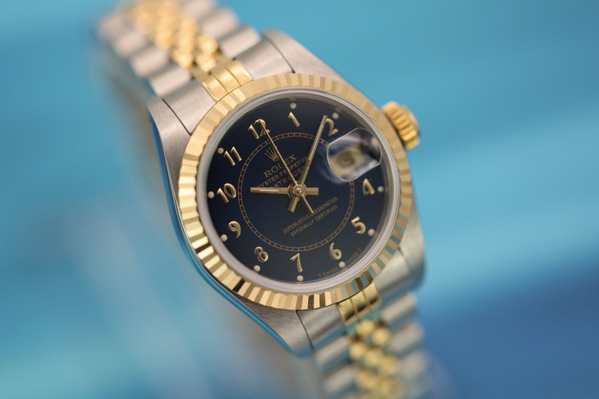 1986 Rolex Ladies Datejust Ref. 69173 | Dark Blue Boiler Gauge Dial - Sierra Time Co