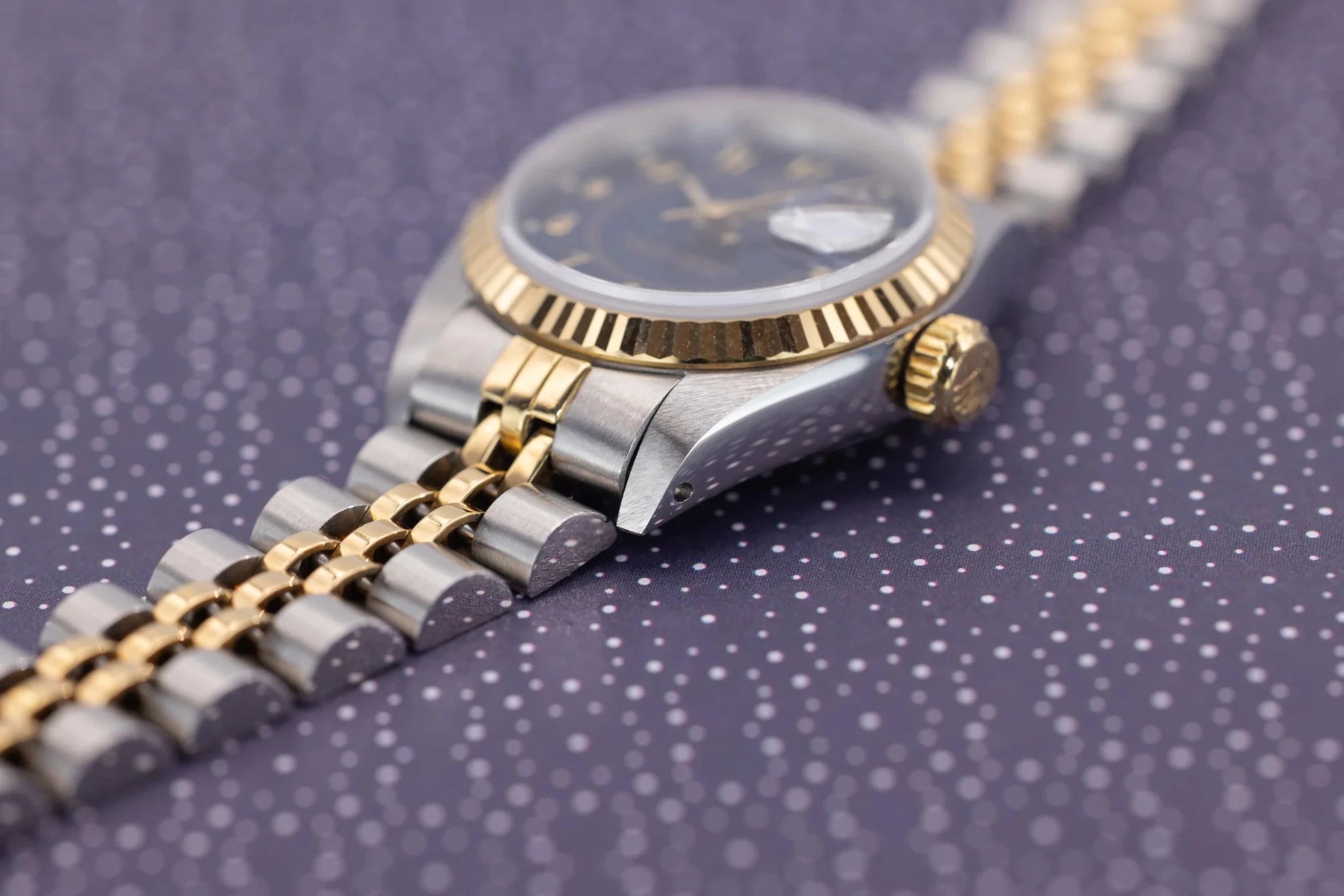 1986 Rolex Ladies Datejust Ref. 69173 | Rare Blue Boiler Gauge Dial - Sierra Time Co