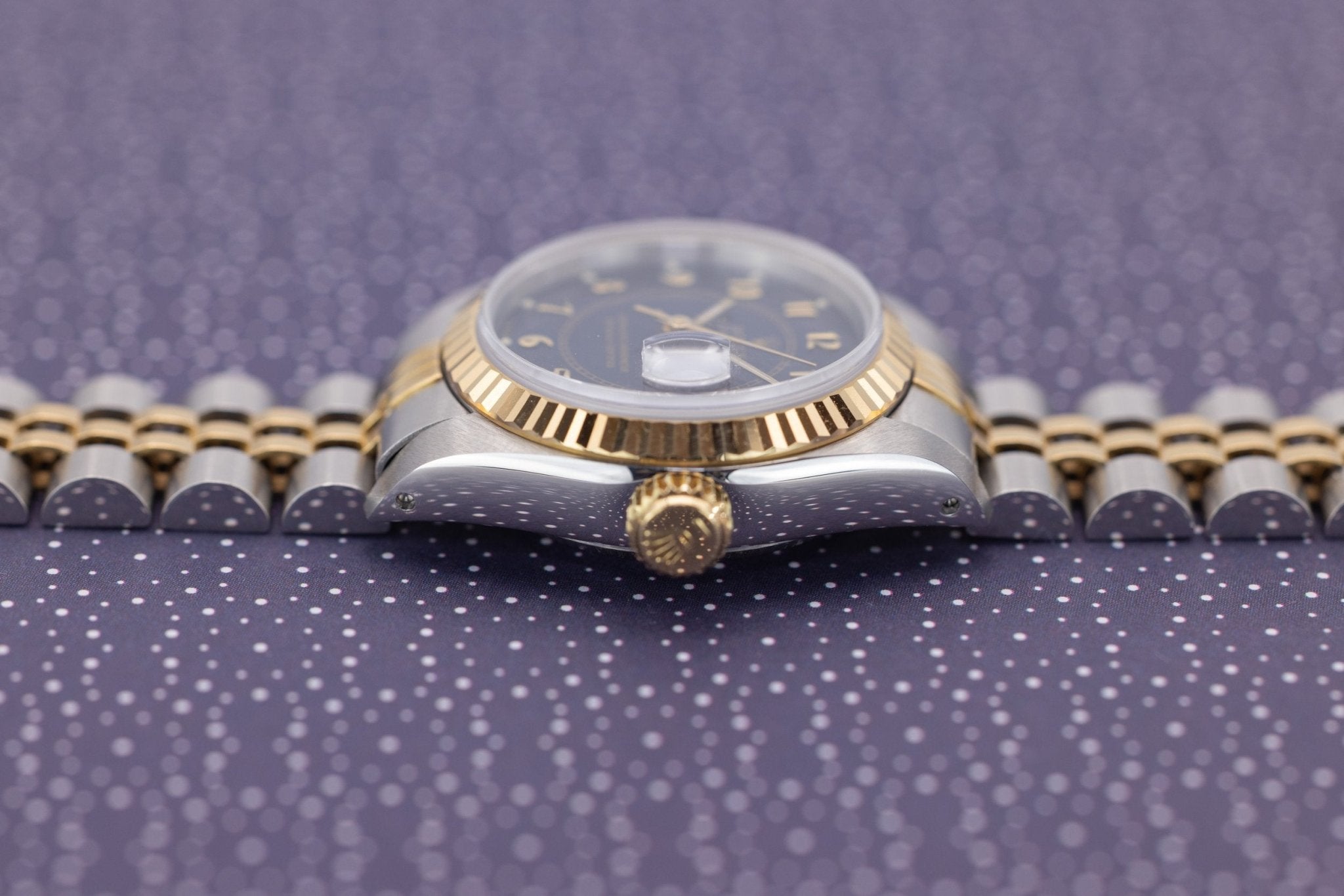 1986 Rolex Ladies Datejust Ref. 69173 | Rare Blue Boiler Gauge Dial - Sierra Time Co