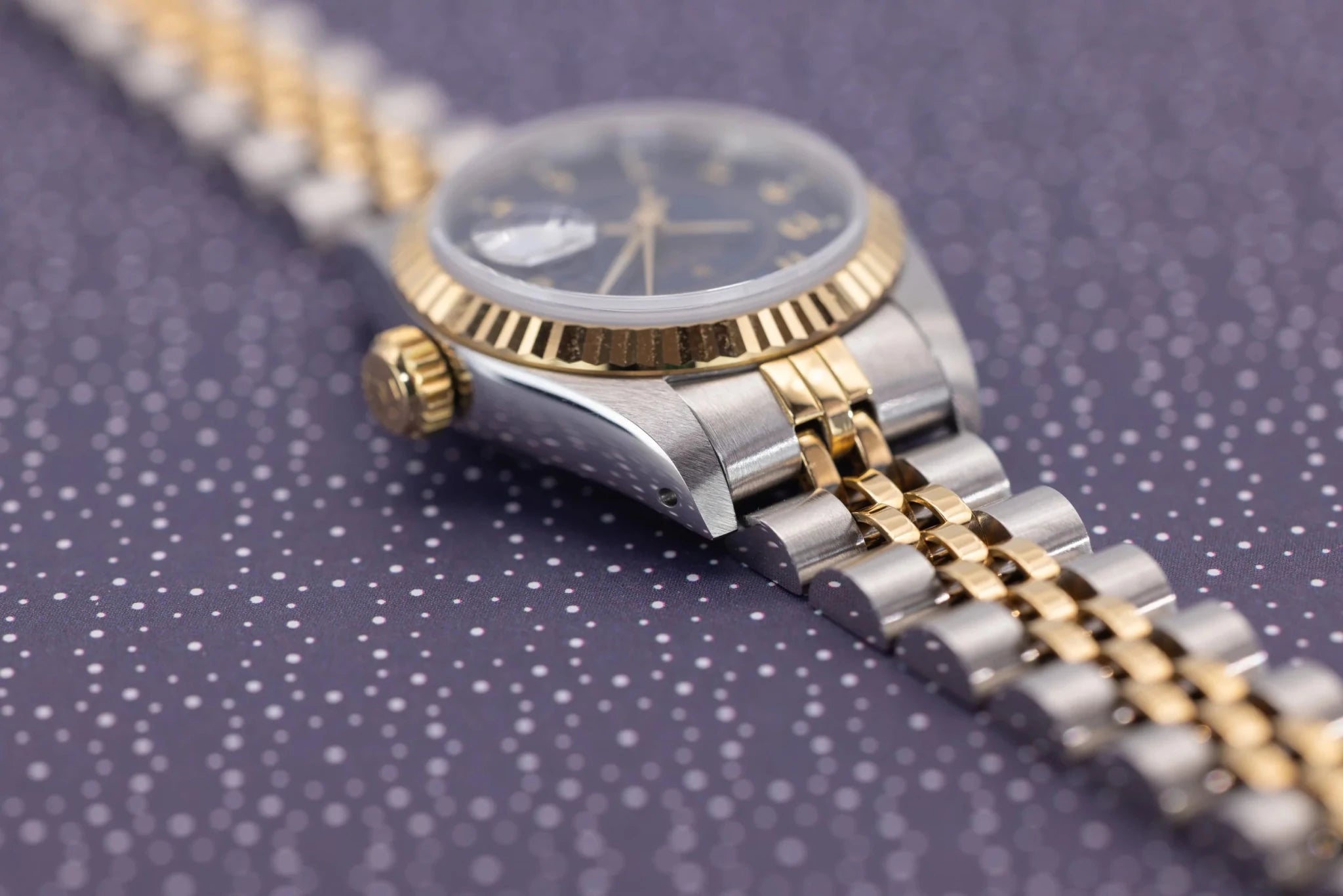 1986 Rolex Ladies Datejust Ref. 69173 | Rare Blue Boiler Gauge Dial - Sierra Time Co