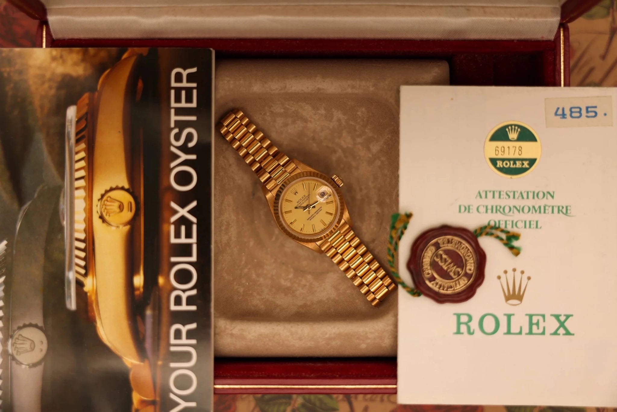 1986 Rolex Ladies Datejust Ref. 69178 | 18K Yellow Gold | Box and Papers - Sierra Time Co