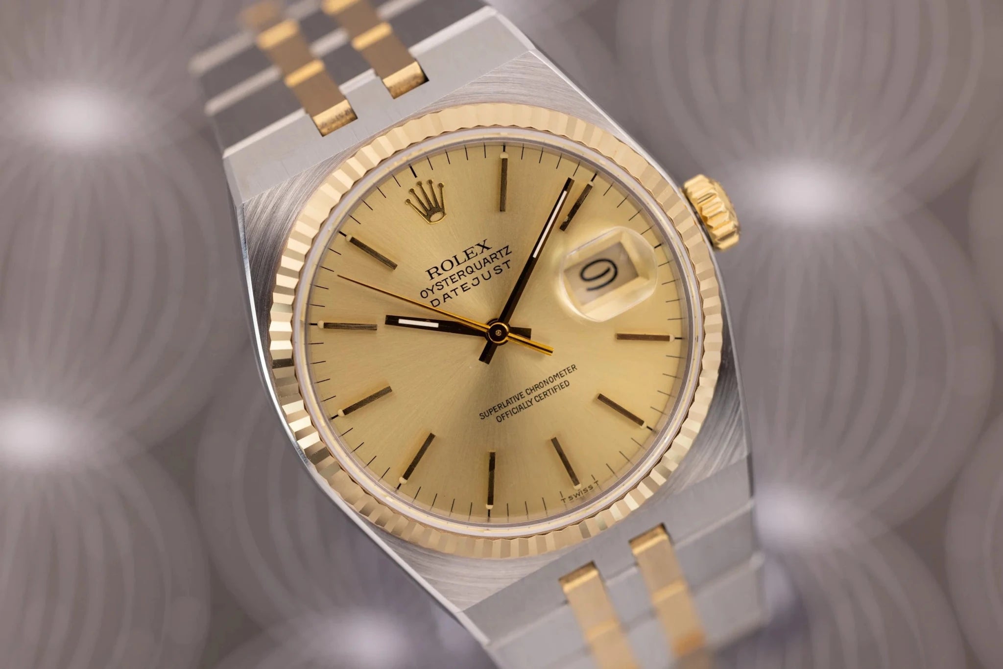 1986 Rolex Oysterquartz Ref. 17013 | Champagne Dial | Excellent Condition | Box and Papers - Sierra Time Co