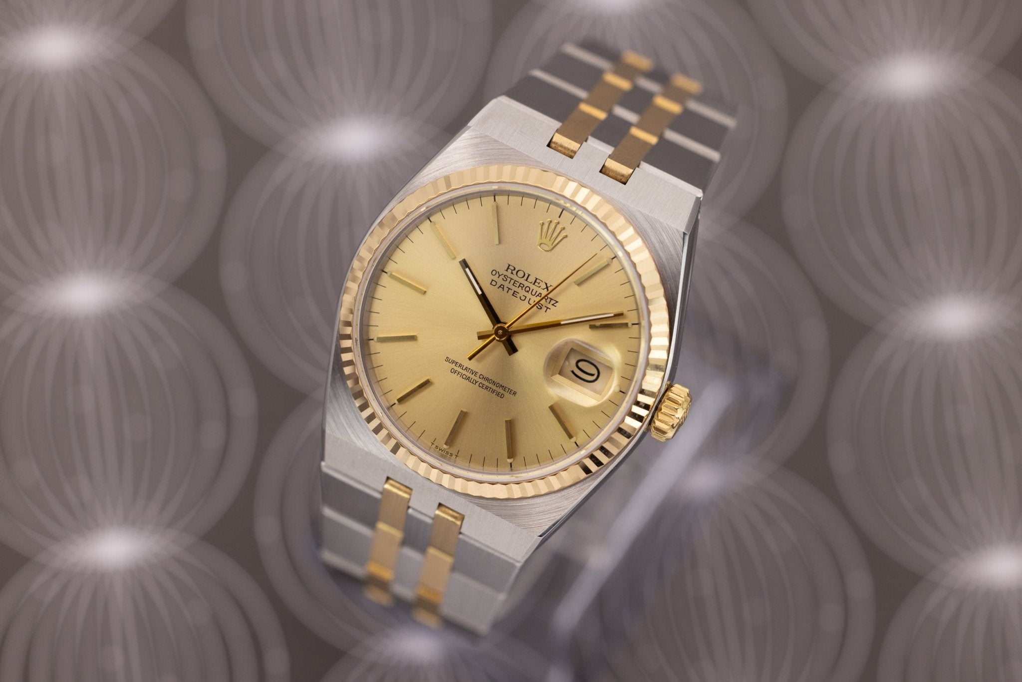 1986 Rolex Oysterquartz Ref. 17013 | Champagne Dial | Excellent Condition | Box and Papers - Sierra Time Co