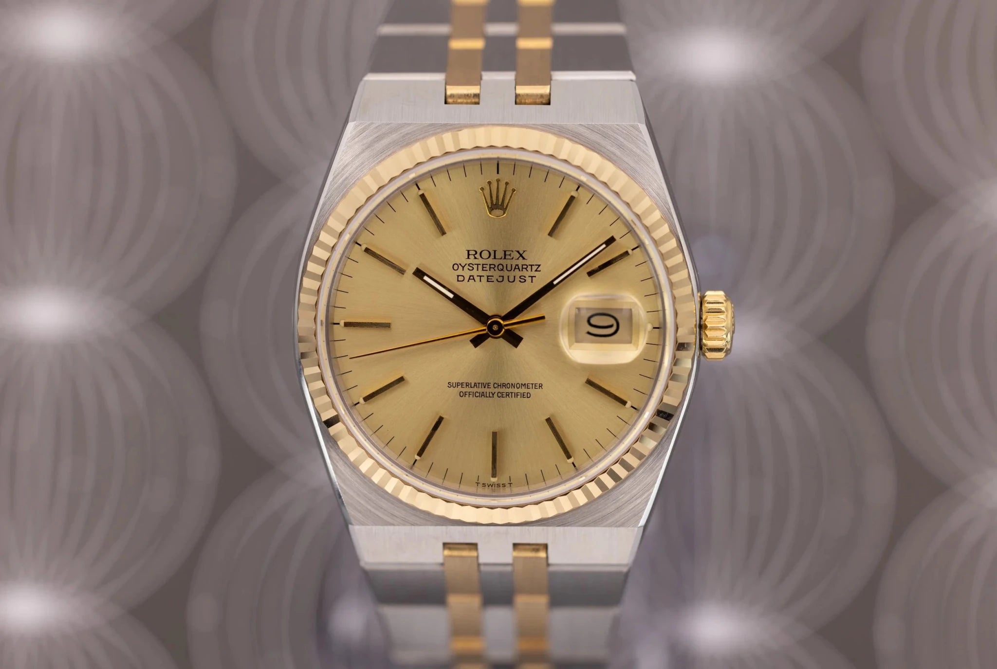 1986 Rolex Oysterquartz Ref. 17013 | Champagne Dial | Excellent Condition | Box and Papers - Sierra Time Co
